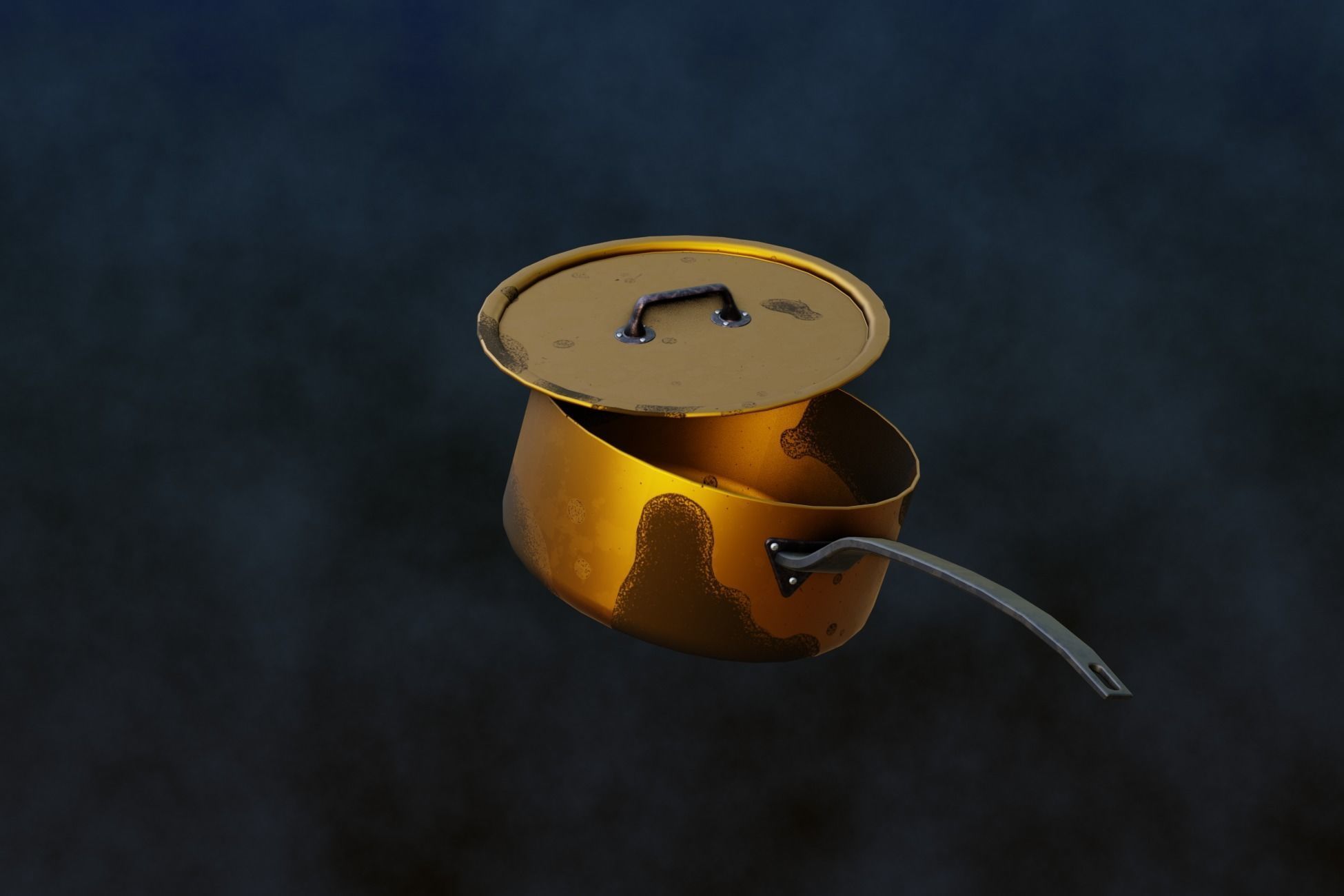 Rustic Series  Old Cooking Pot  Low-poly 3D model_38