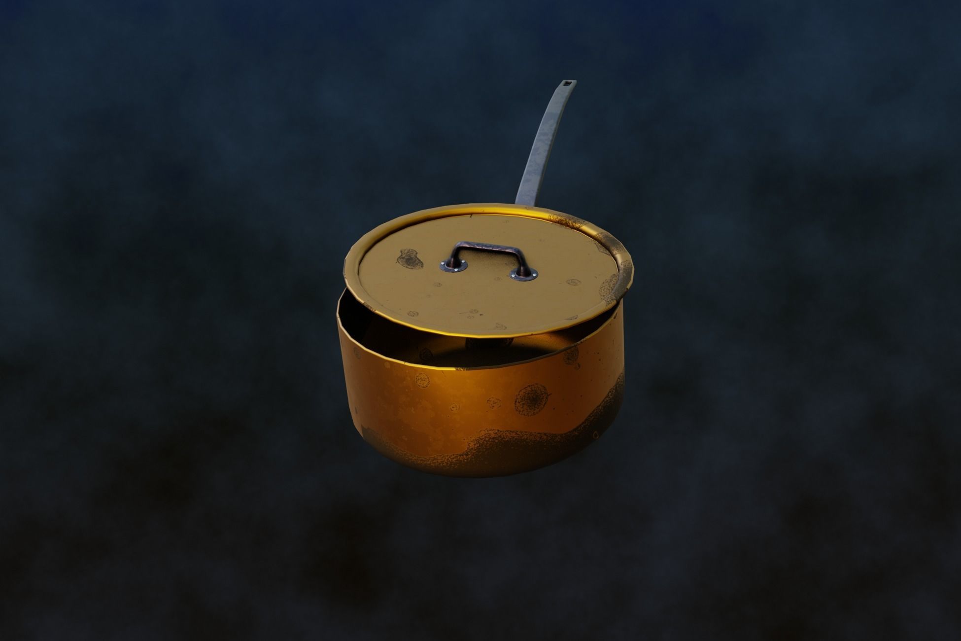 Rustic Series  Old Cooking Pot  Low-poly 3D model_15