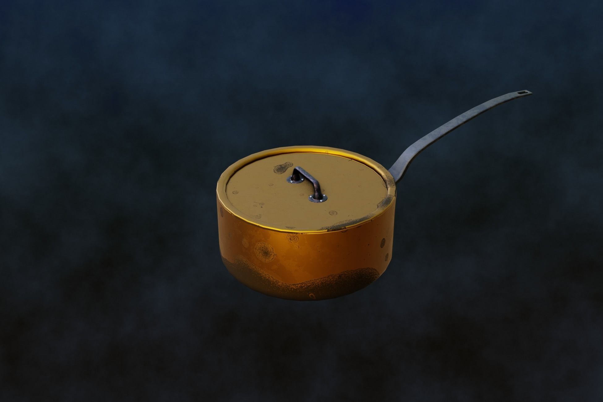 Rustic Series  Old Cooking Pot  Low-poly 3D model_3