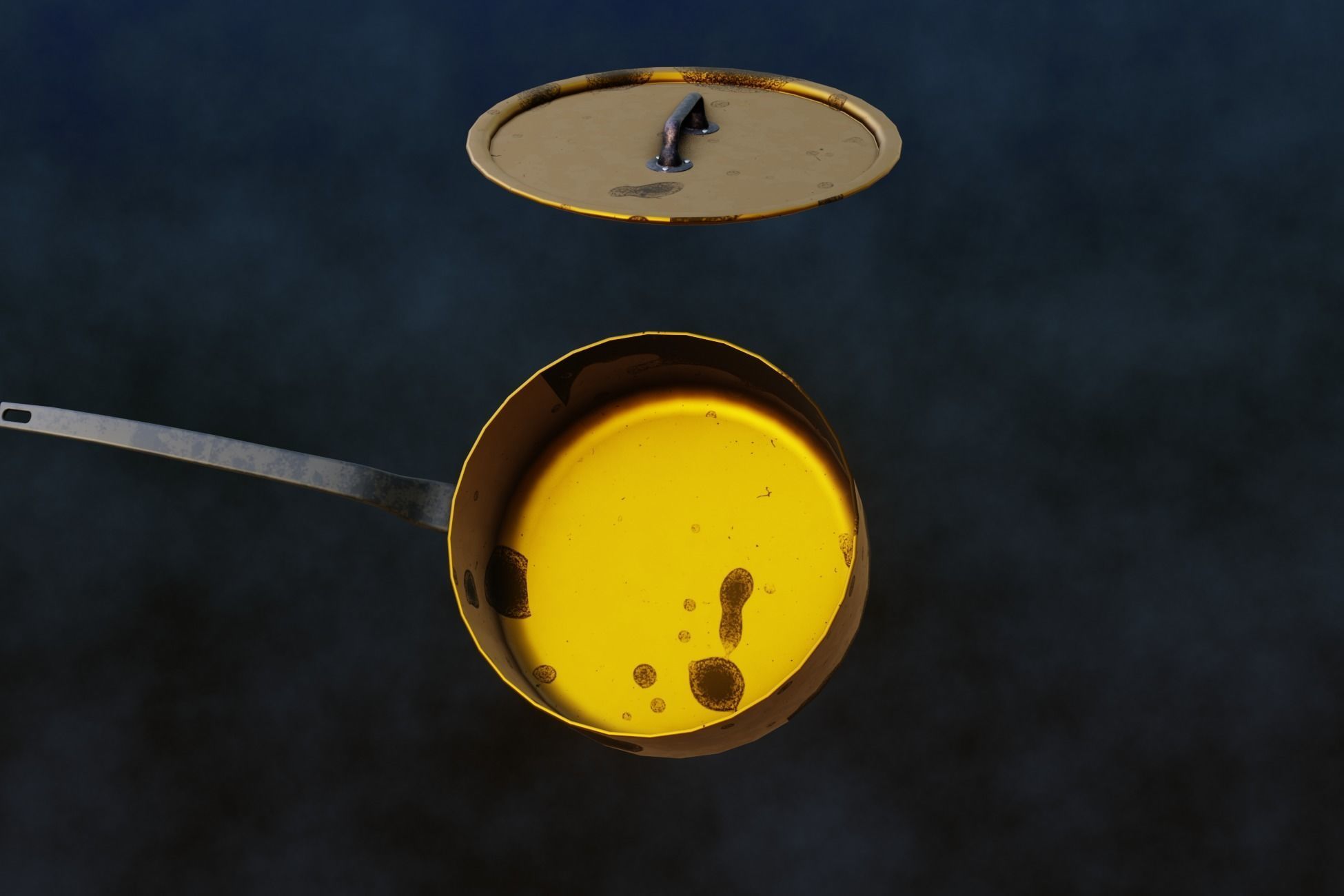 Rustic Series  Old Cooking Pot  Low-poly 3D model_21