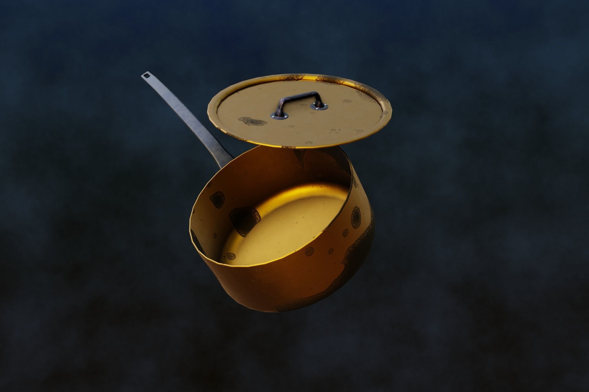 Rustic Series  Old Cooking Pot  Low-poly 3D model_4