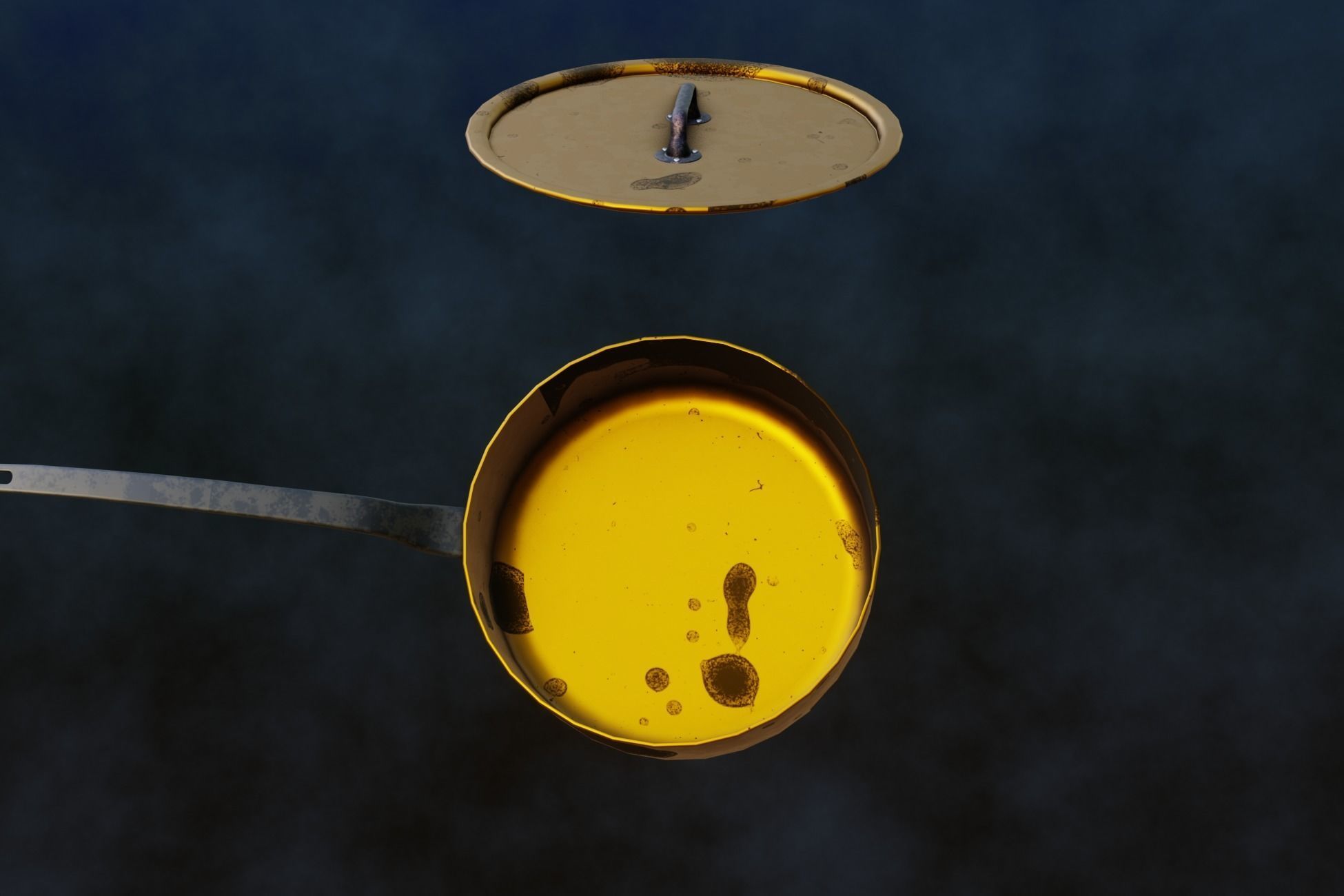 Rustic Series  Old Cooking Pot  Low-poly 3D model_24