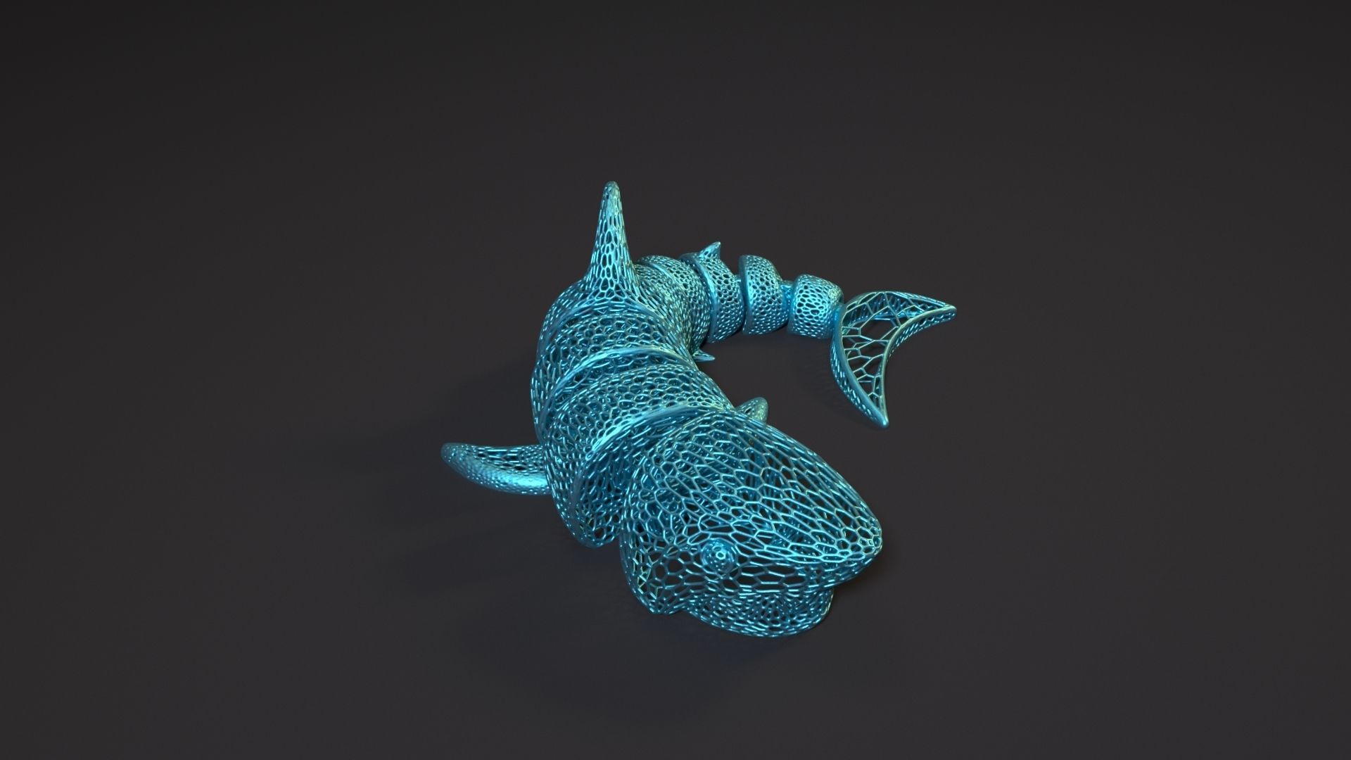 Articulated Shark 3D print model_6