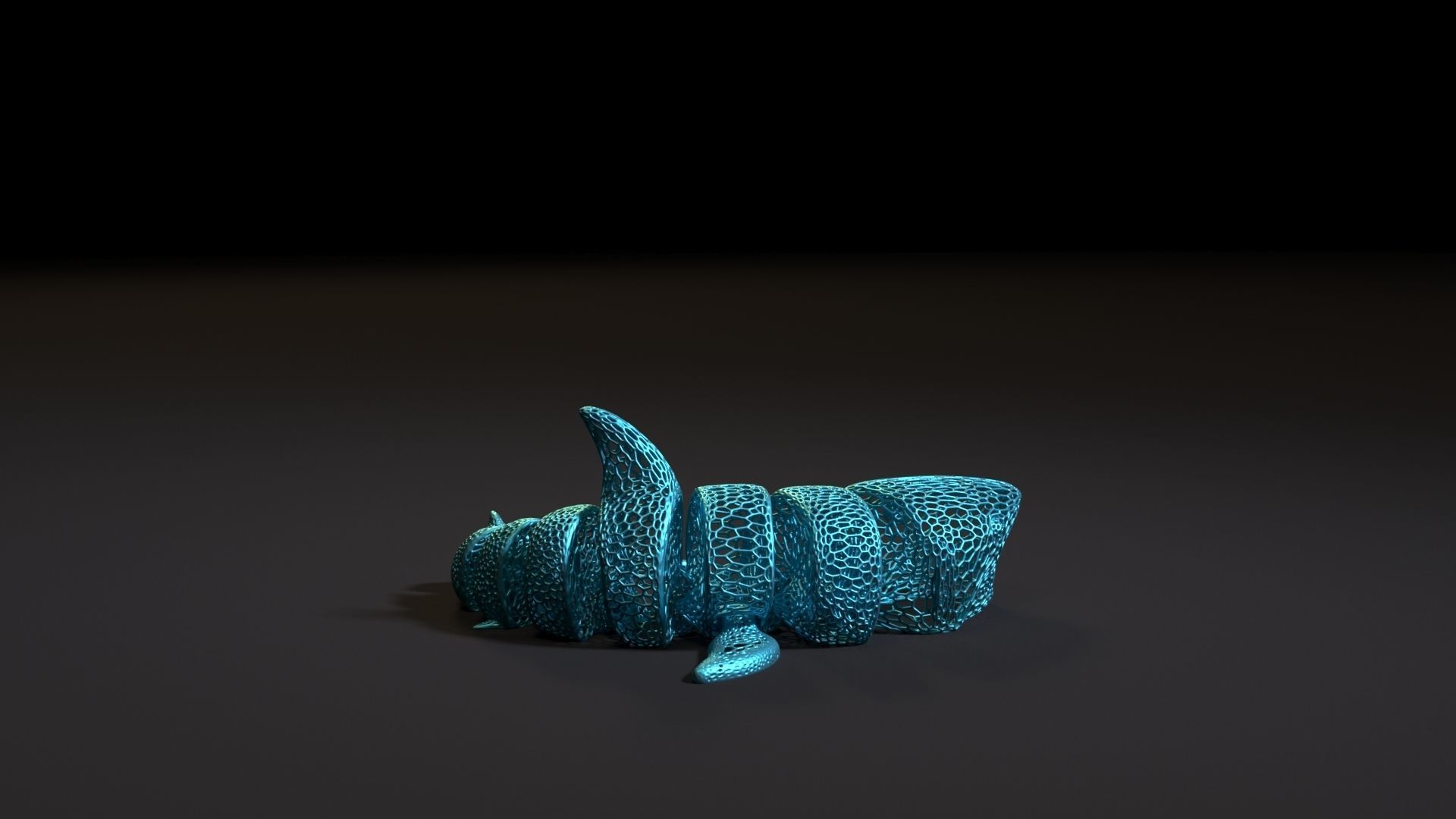 Articulated Shark 3D print model_4
