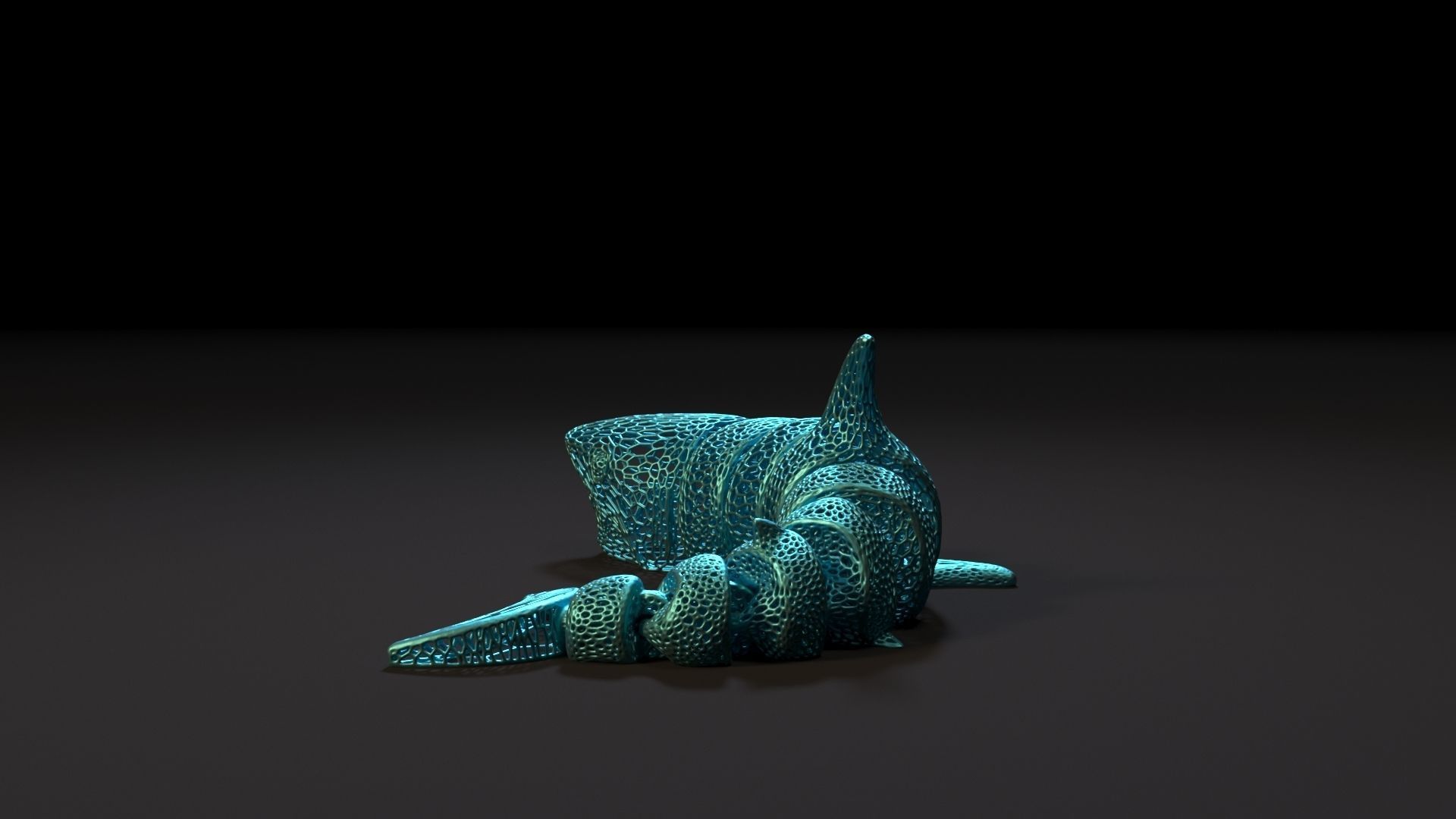 Articulated Shark 3D print model_2