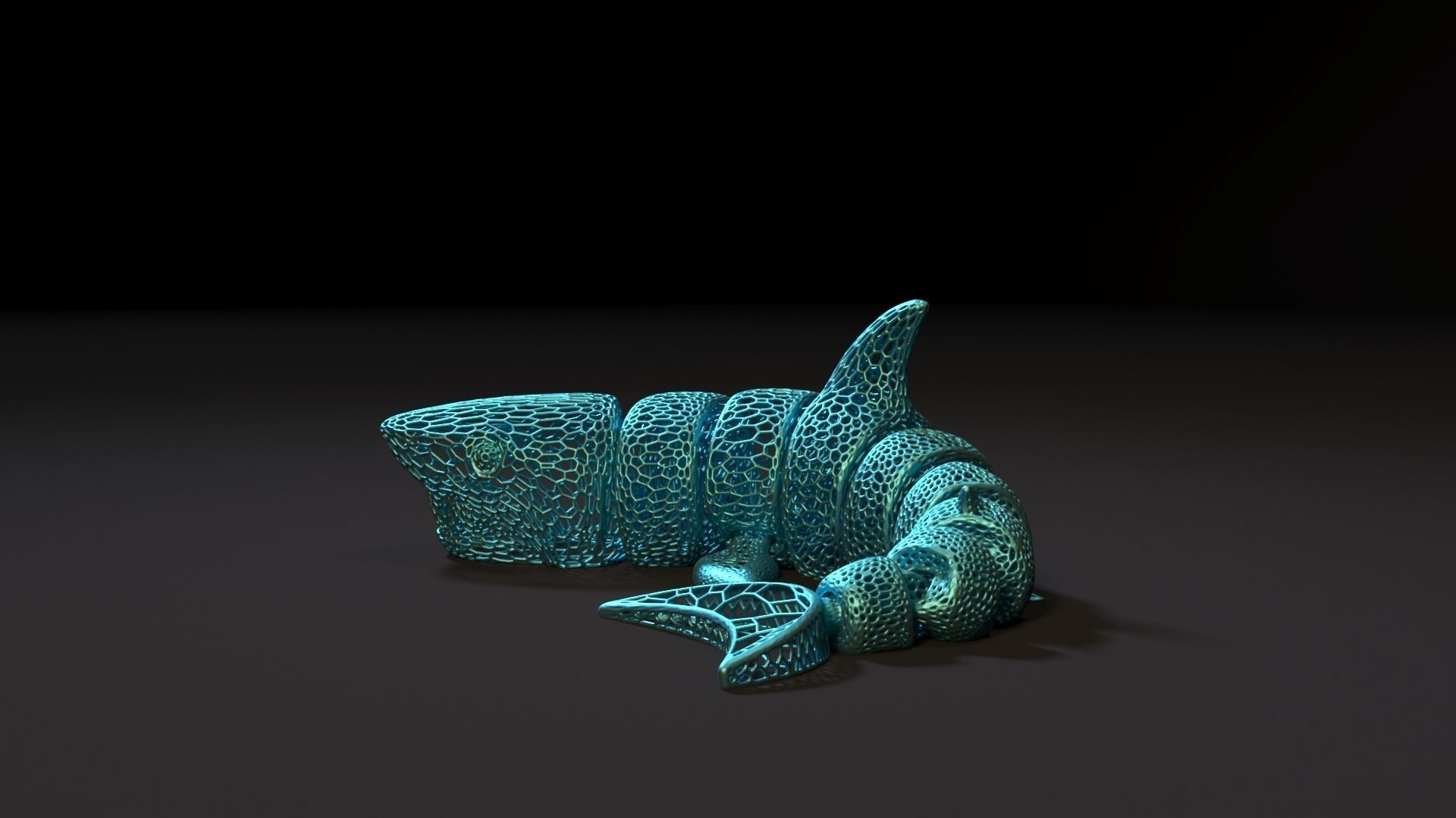 Articulated Shark 3D print model_1