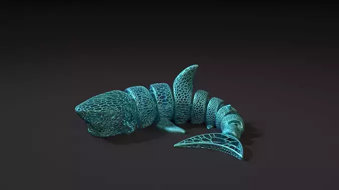 Articulated Shark 3D print model
