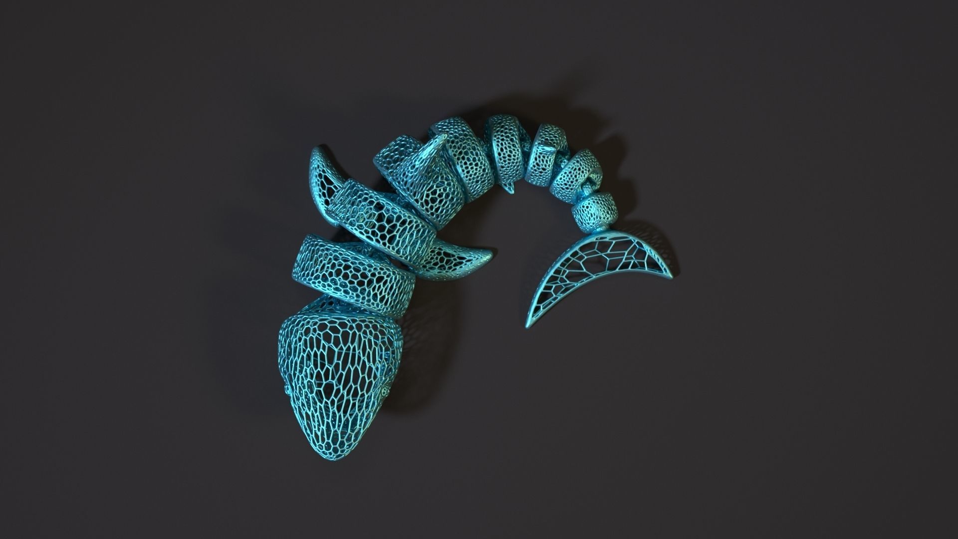 Articulated Shark 3D print model_8