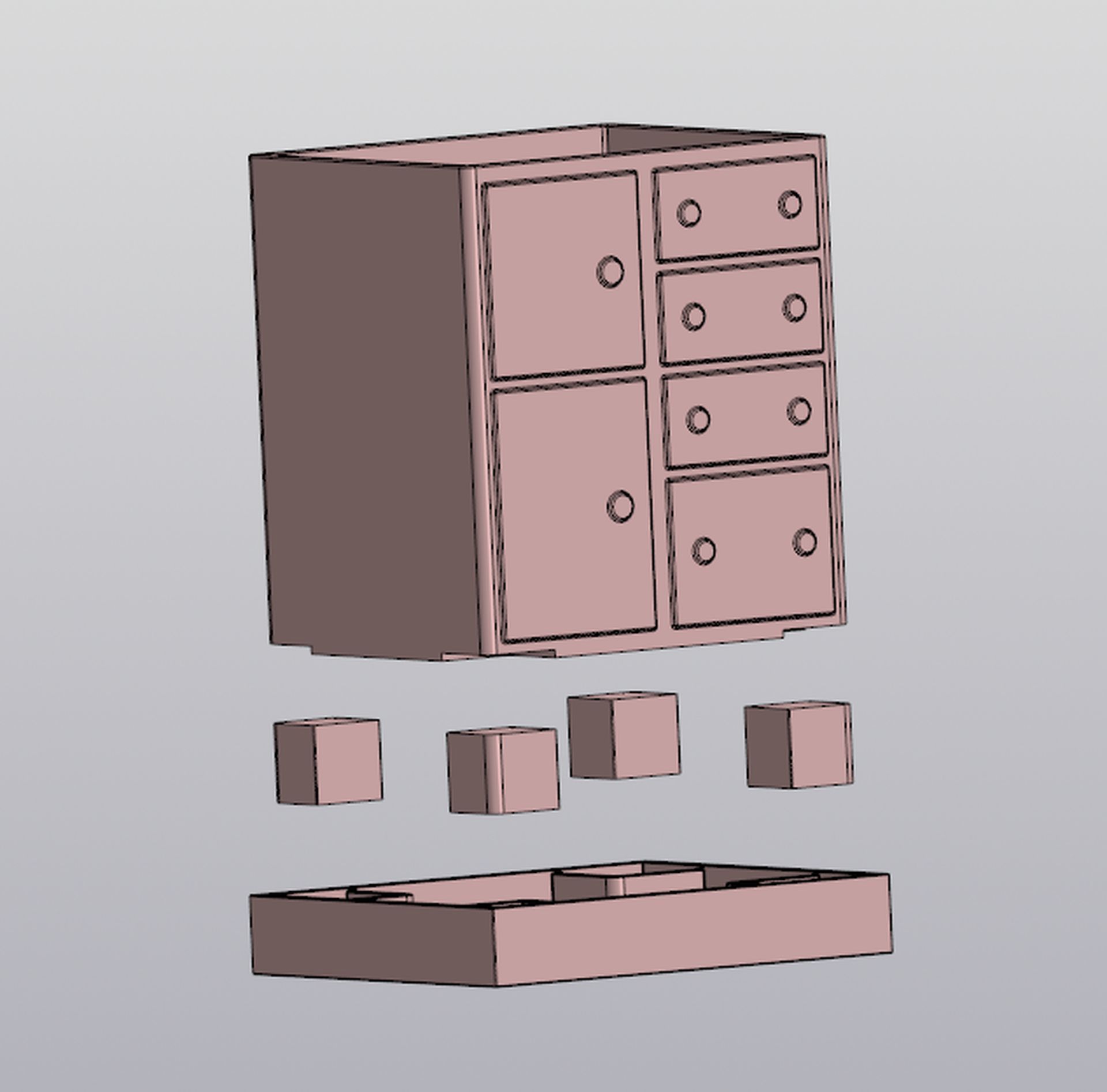 Planter Dresser  3D print model_3