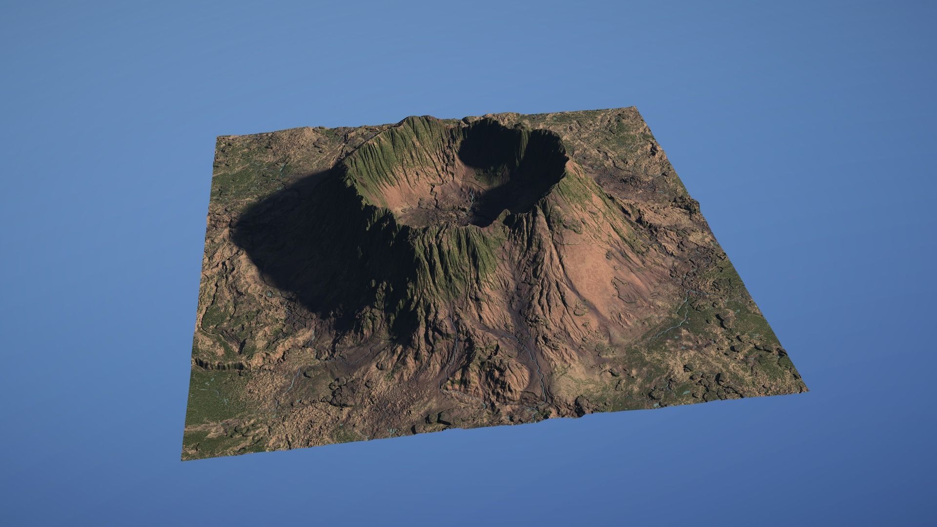 Landscape Environment Volcano Snow 07 Low-poly 3D model_6