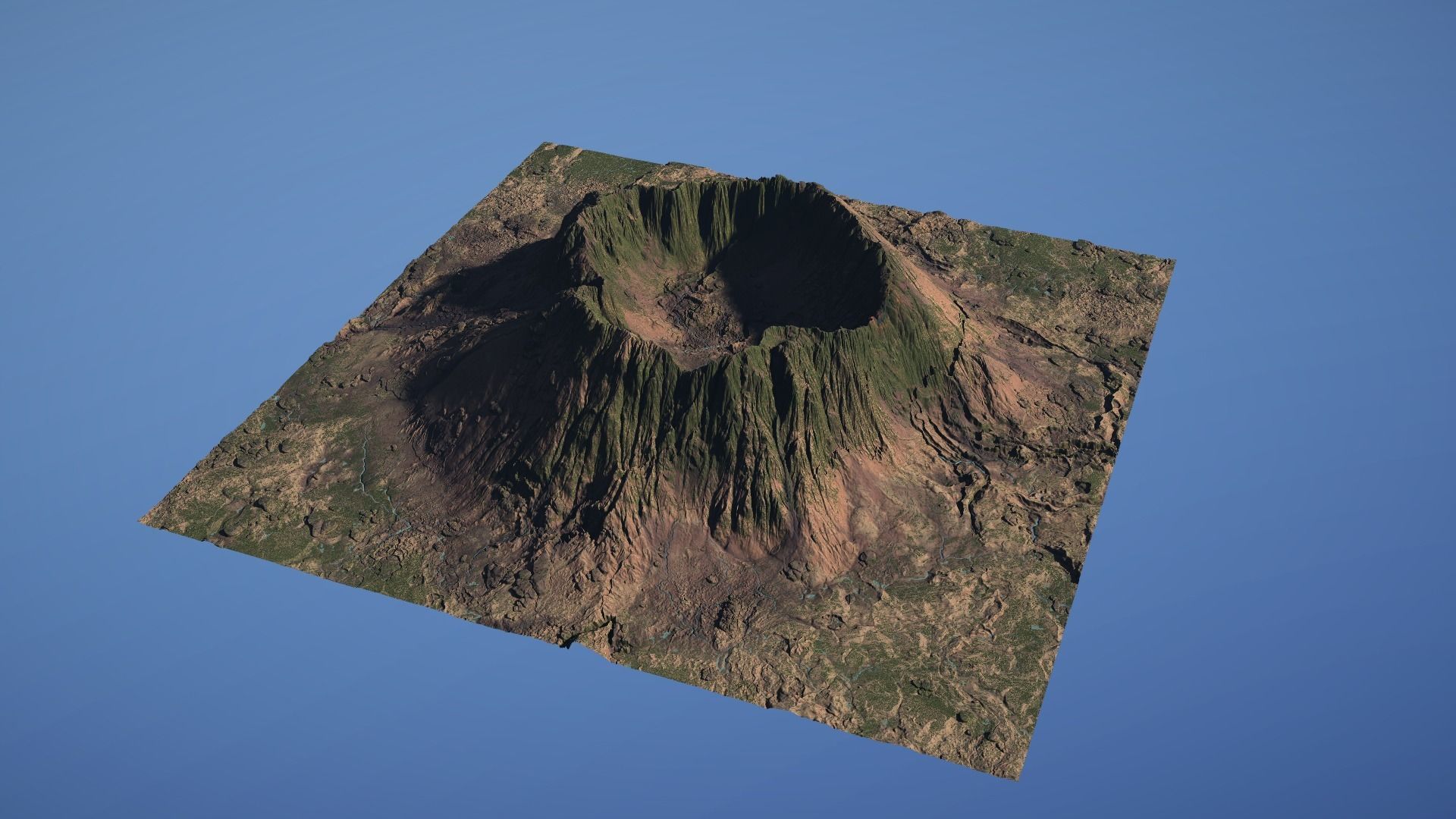 Landscape Environment Volcano Snow 07 Low-poly 3D model_14