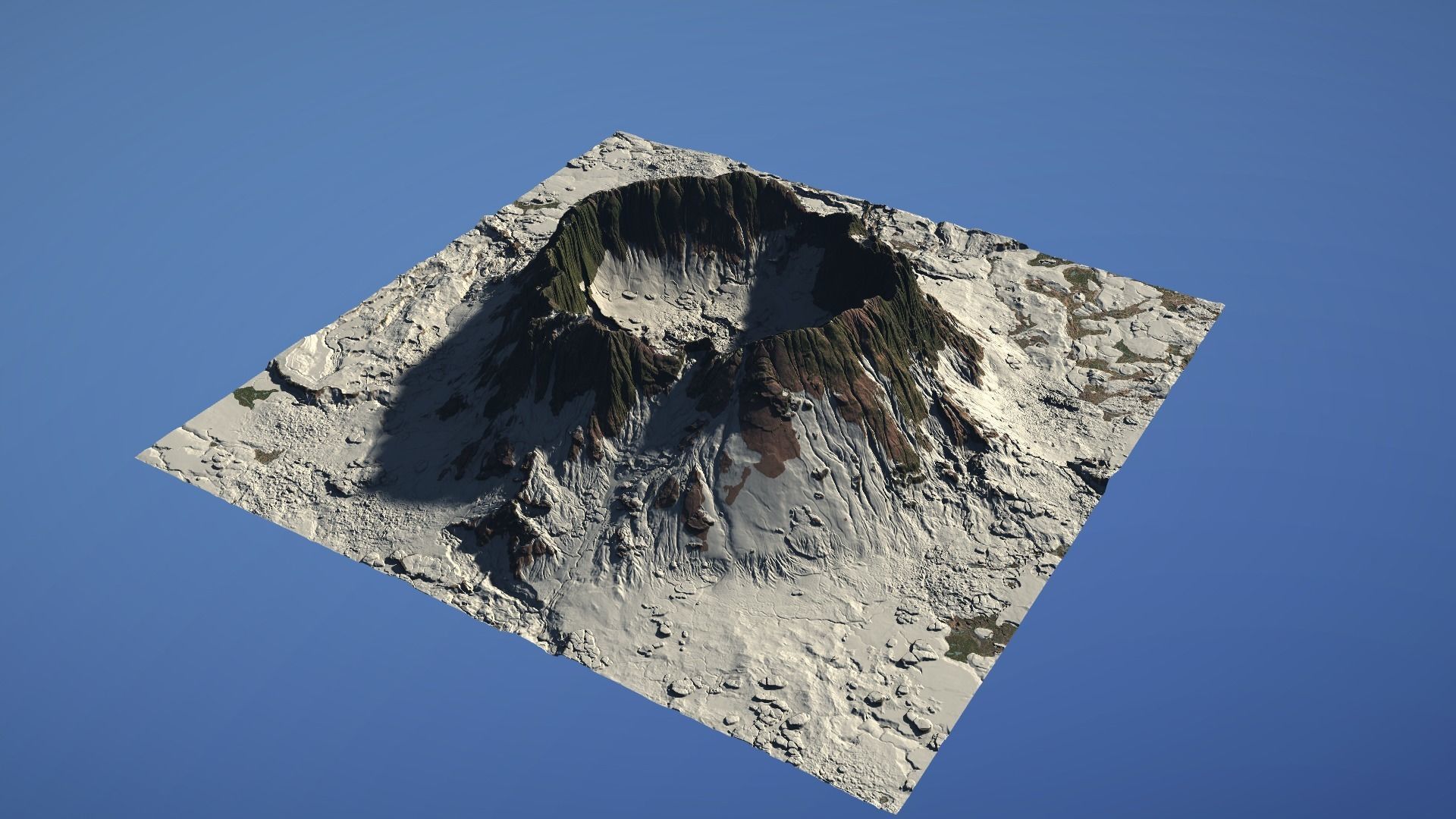 Landscape Environment Volcano Snow 07 Low-poly 3D model_10