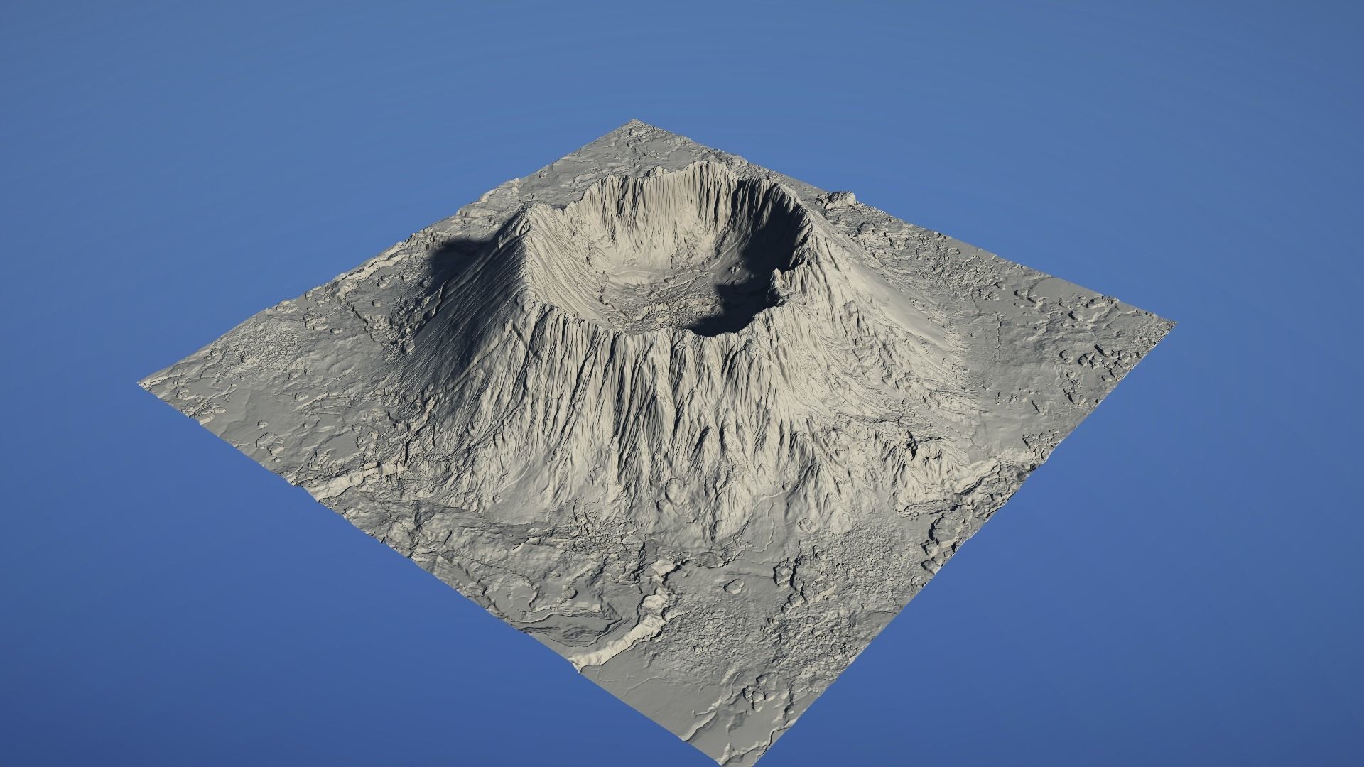 Landscape Environment Volcano Snow 07 Low-poly 3D model_8