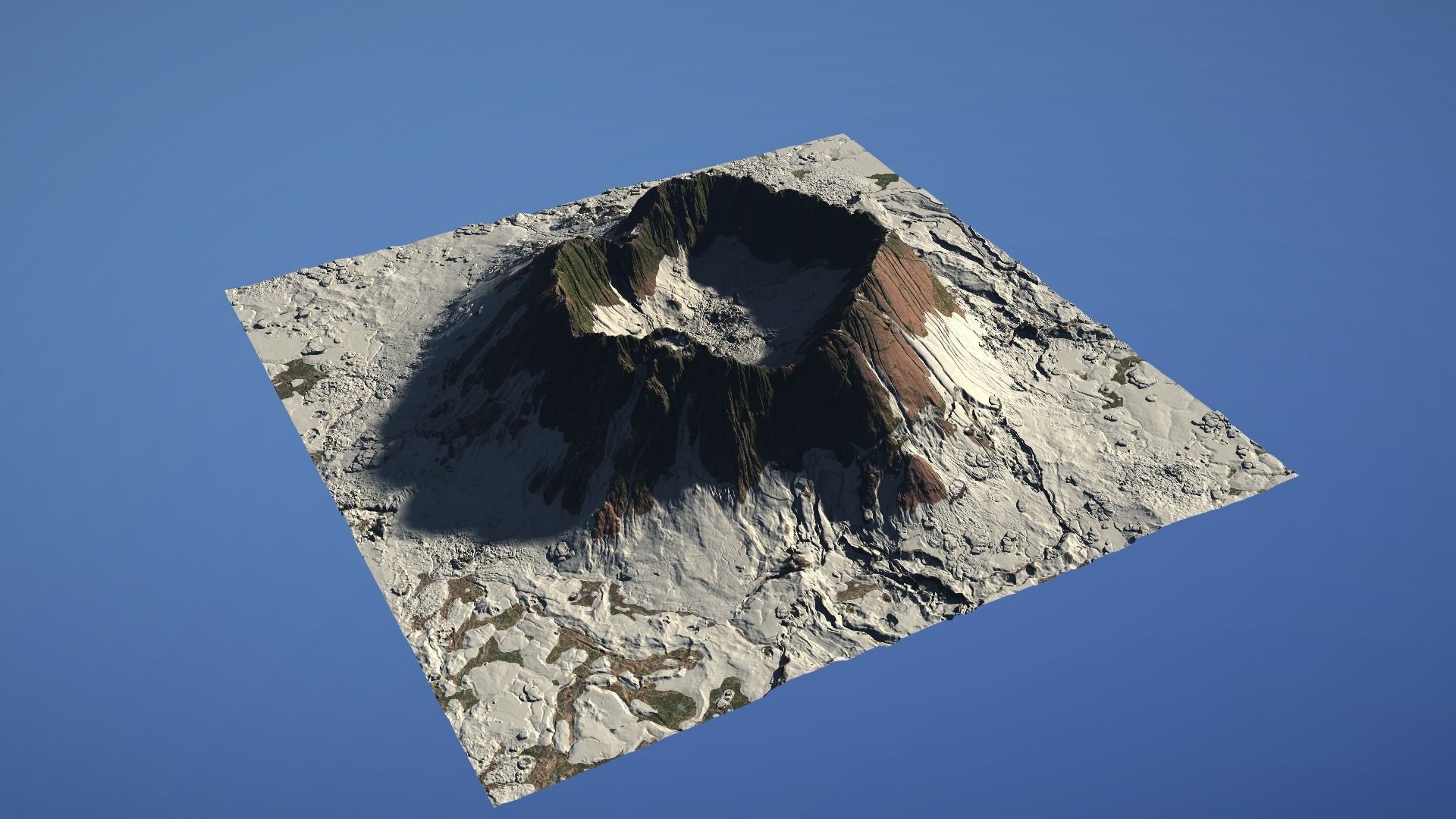 Landscape Environment Volcano Snow 07 Low-poly 3D model_17