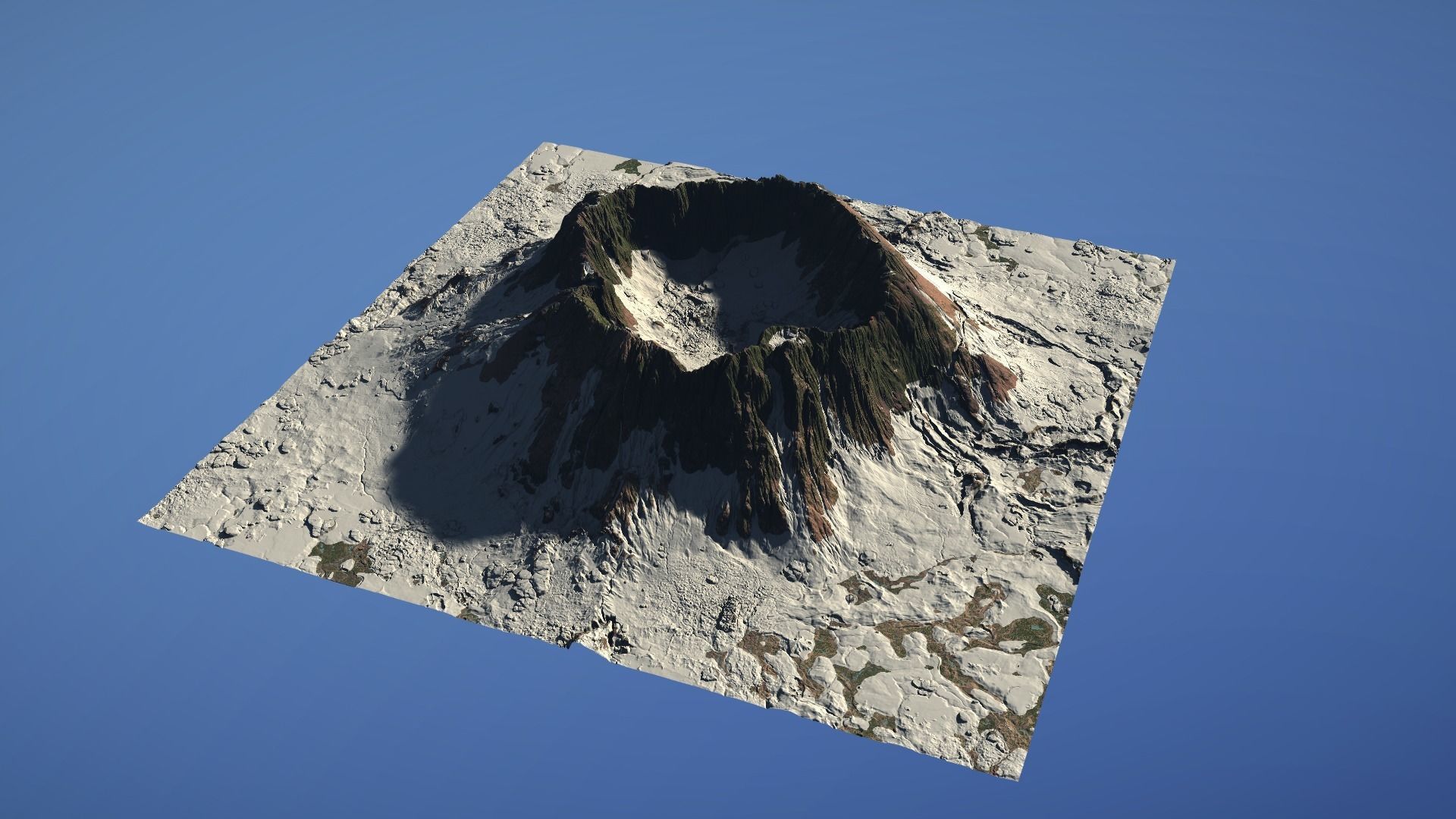 Landscape Environment Volcano Snow 07 Low-poly 3D model_15