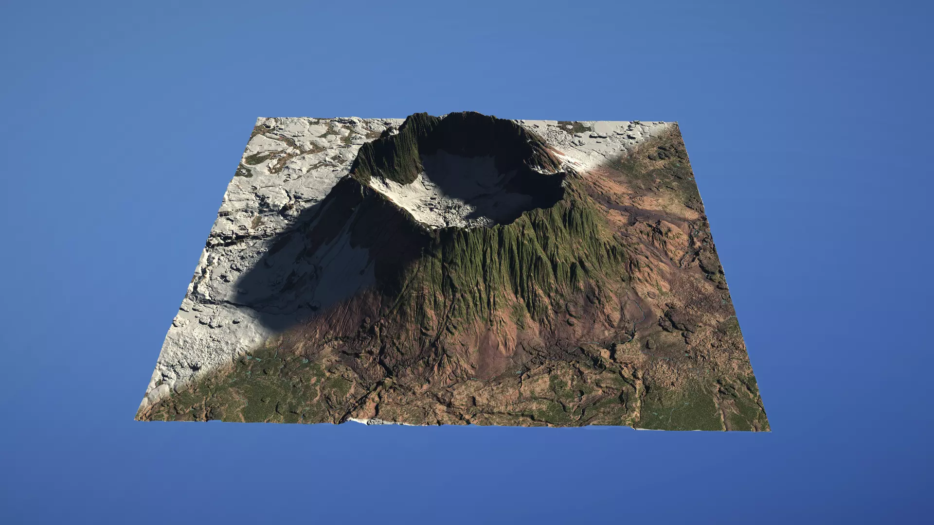 Landscape Environment Volcano Snow 07 Low-poly 3D model_0
