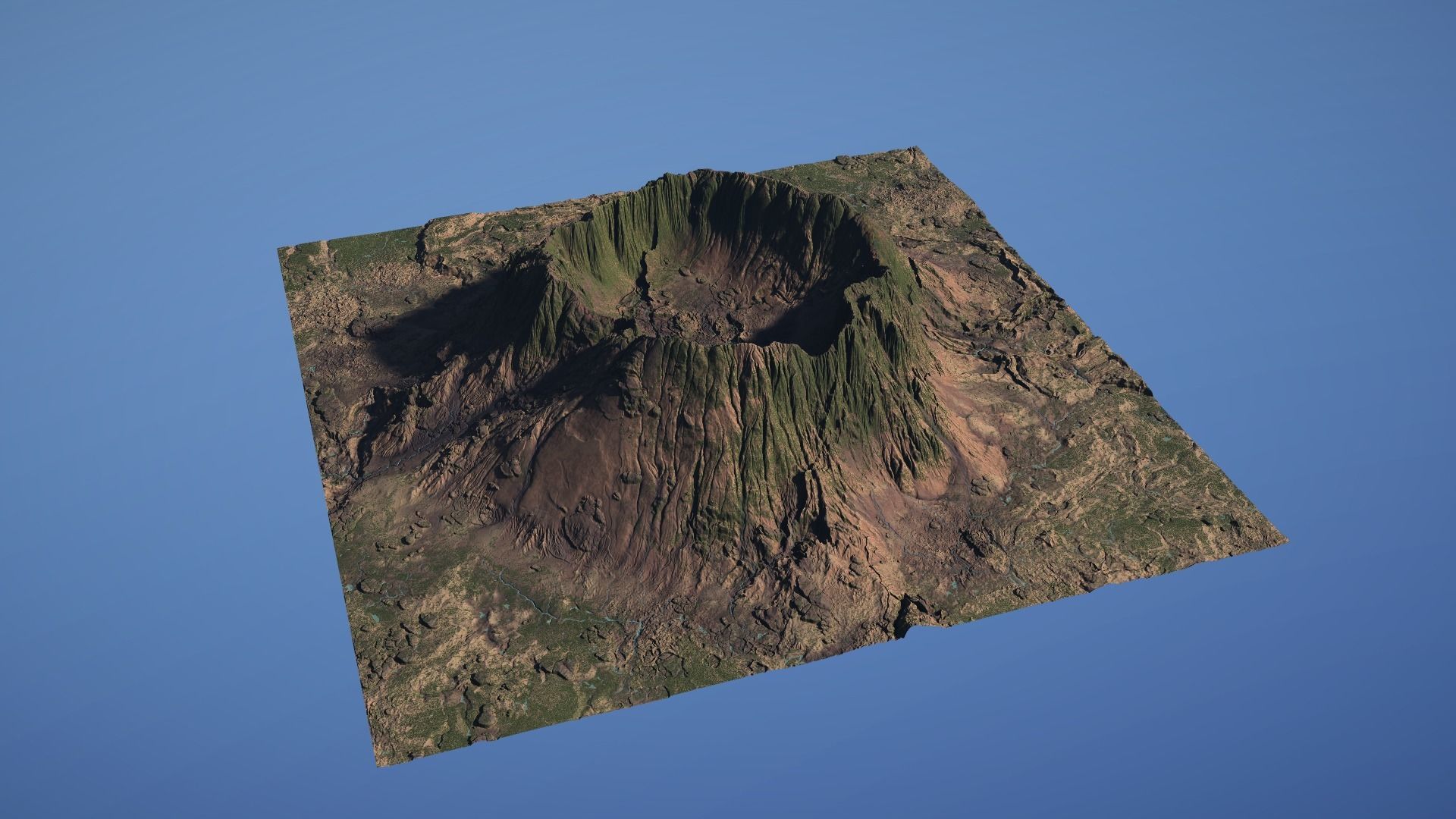 Landscape Environment Volcano Snow 07 Low-poly 3D model_11