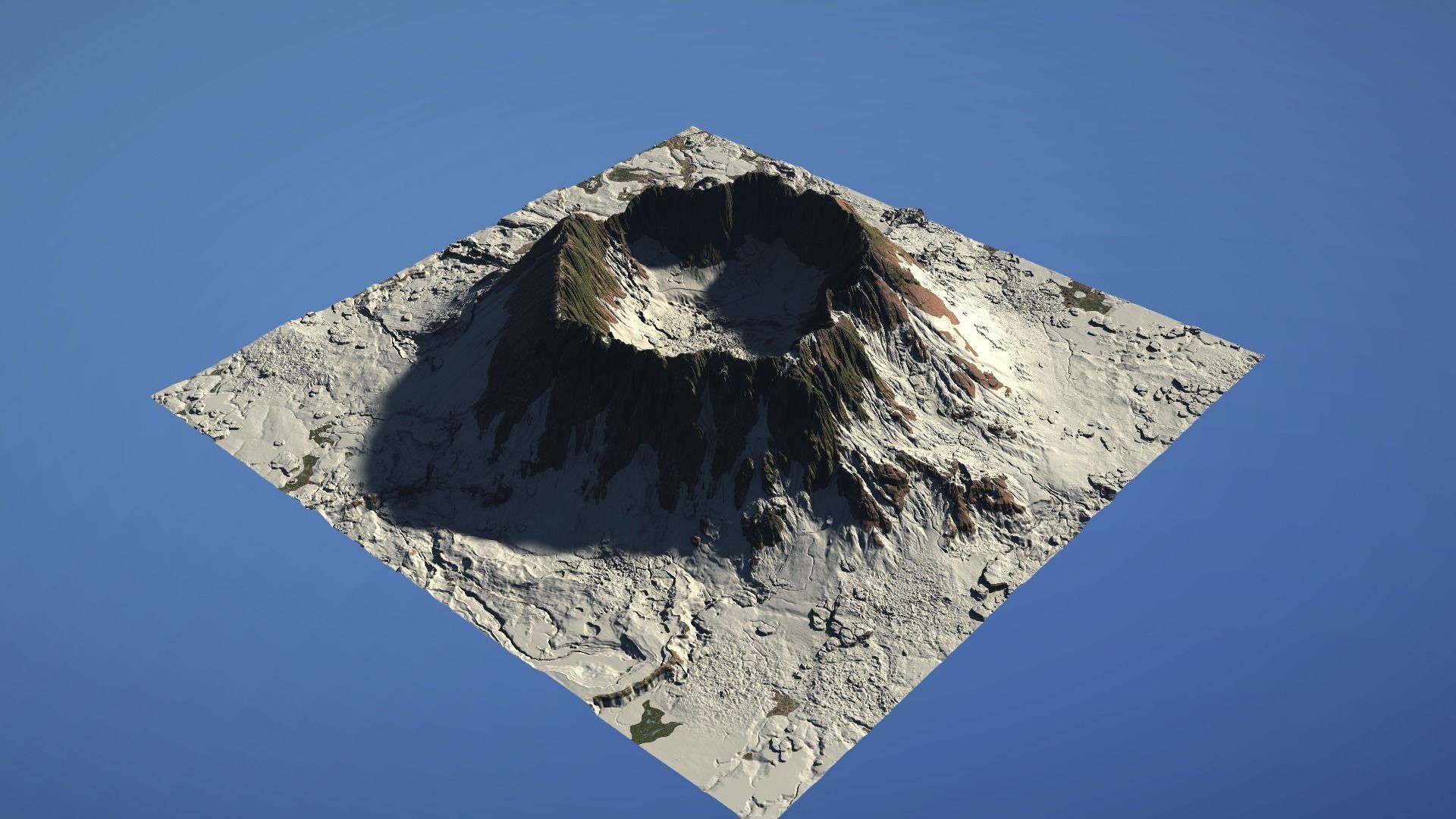 Landscape Environment Volcano Snow 07 Low-poly 3D model_5