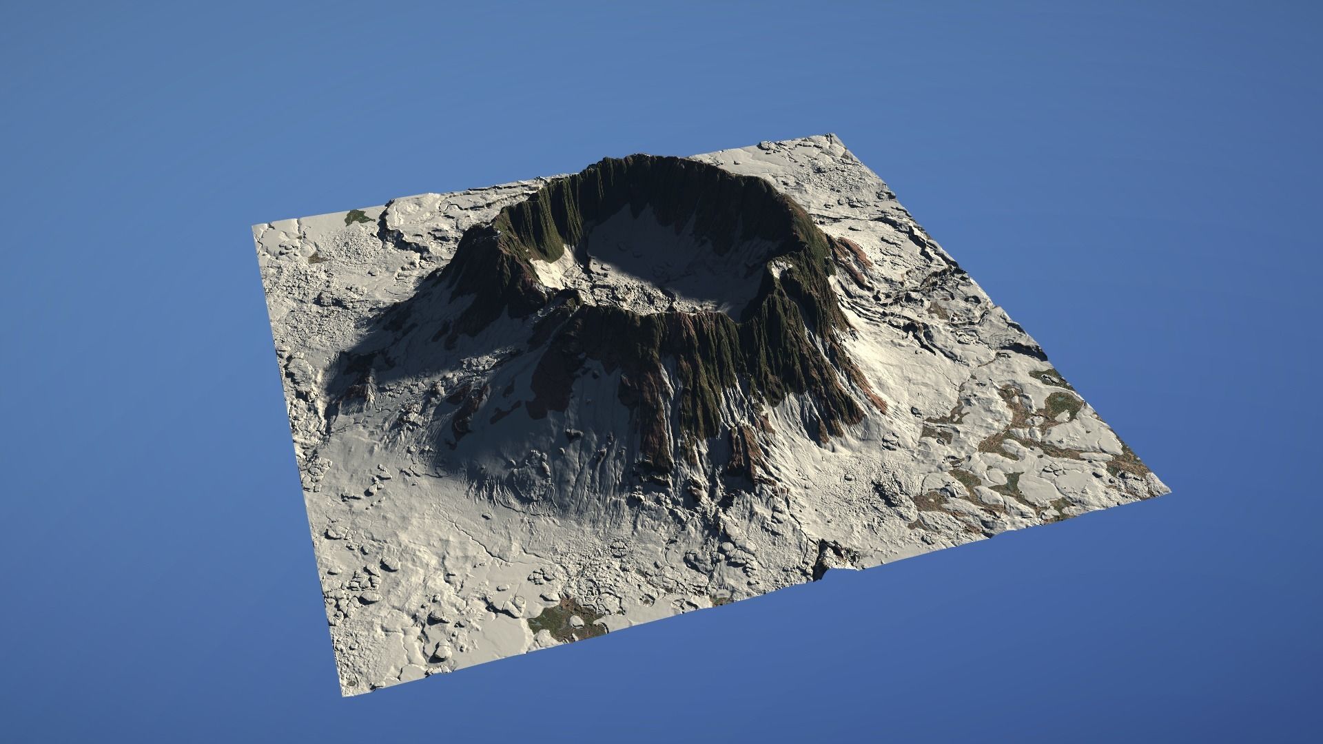Landscape Environment Volcano Snow 07 Low-poly 3D model_12
