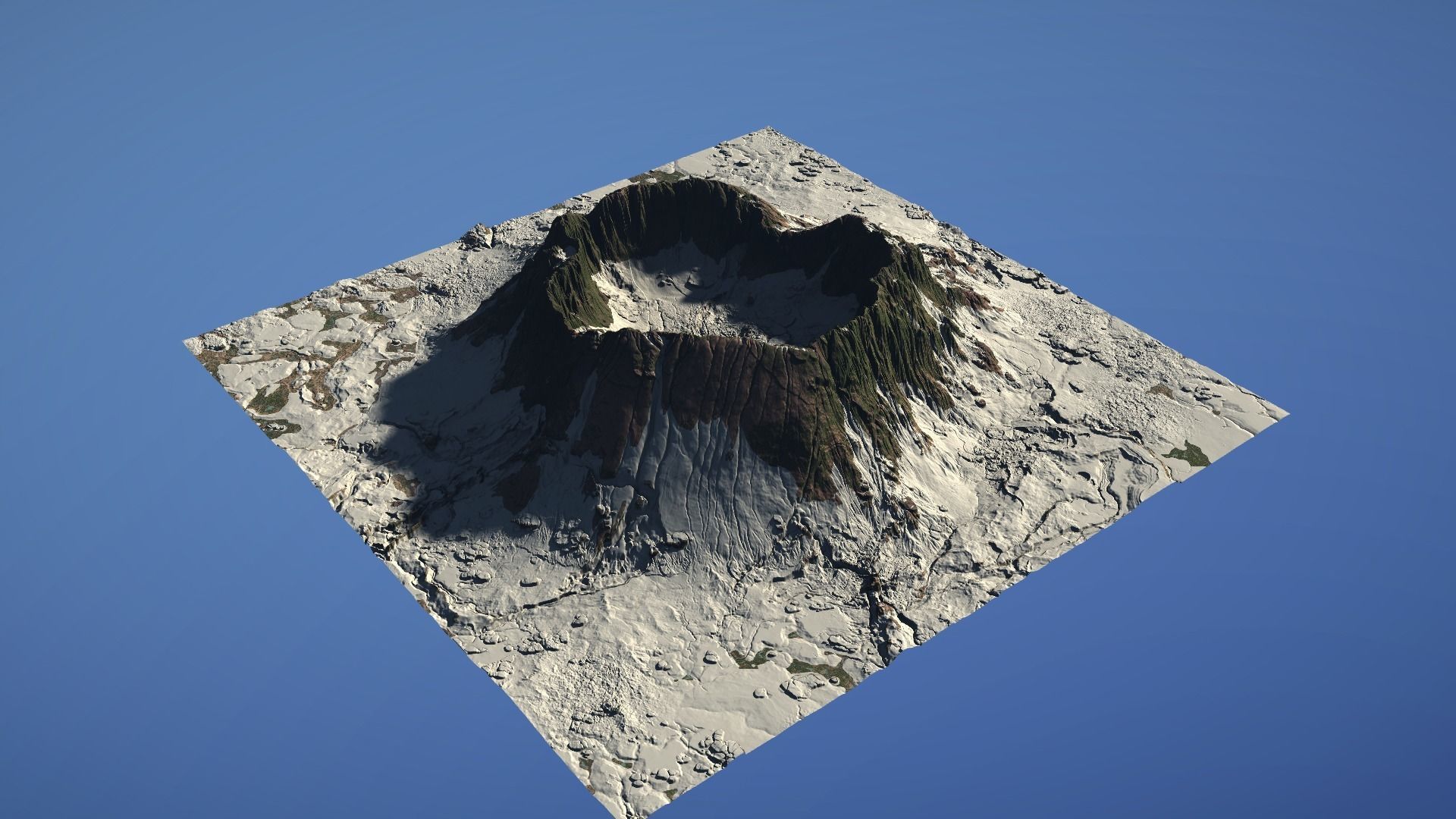 Landscape Environment Volcano Snow 07 Low-poly 3D model_22