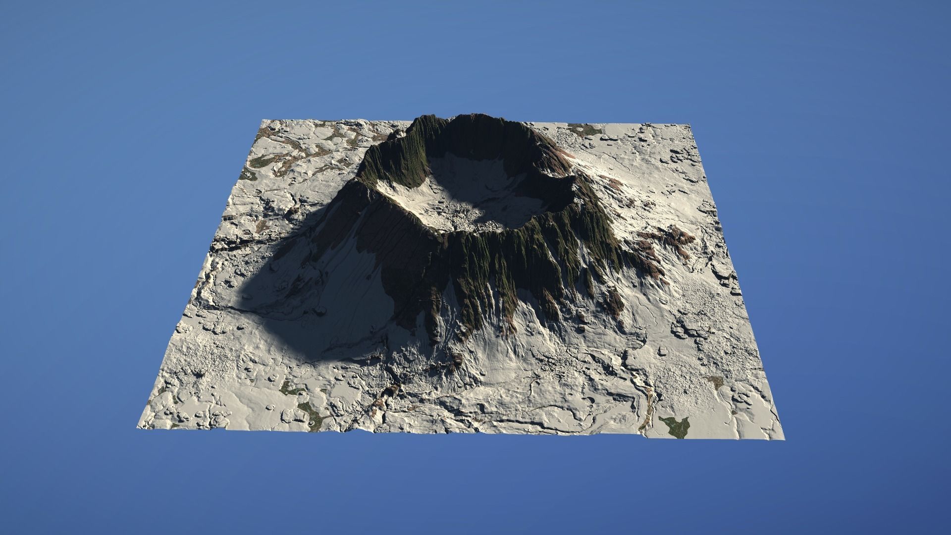 Landscape Environment Volcano Snow 07 Low-poly 3D model_25