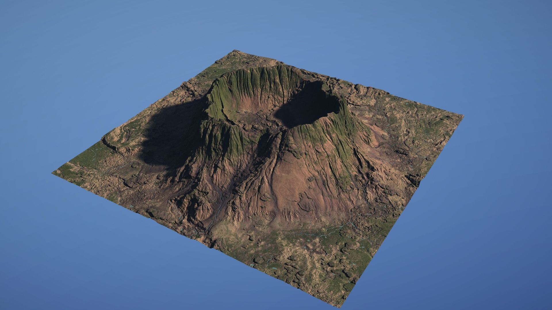 Landscape Environment Volcano Snow 07 Low-poly 3D model_9