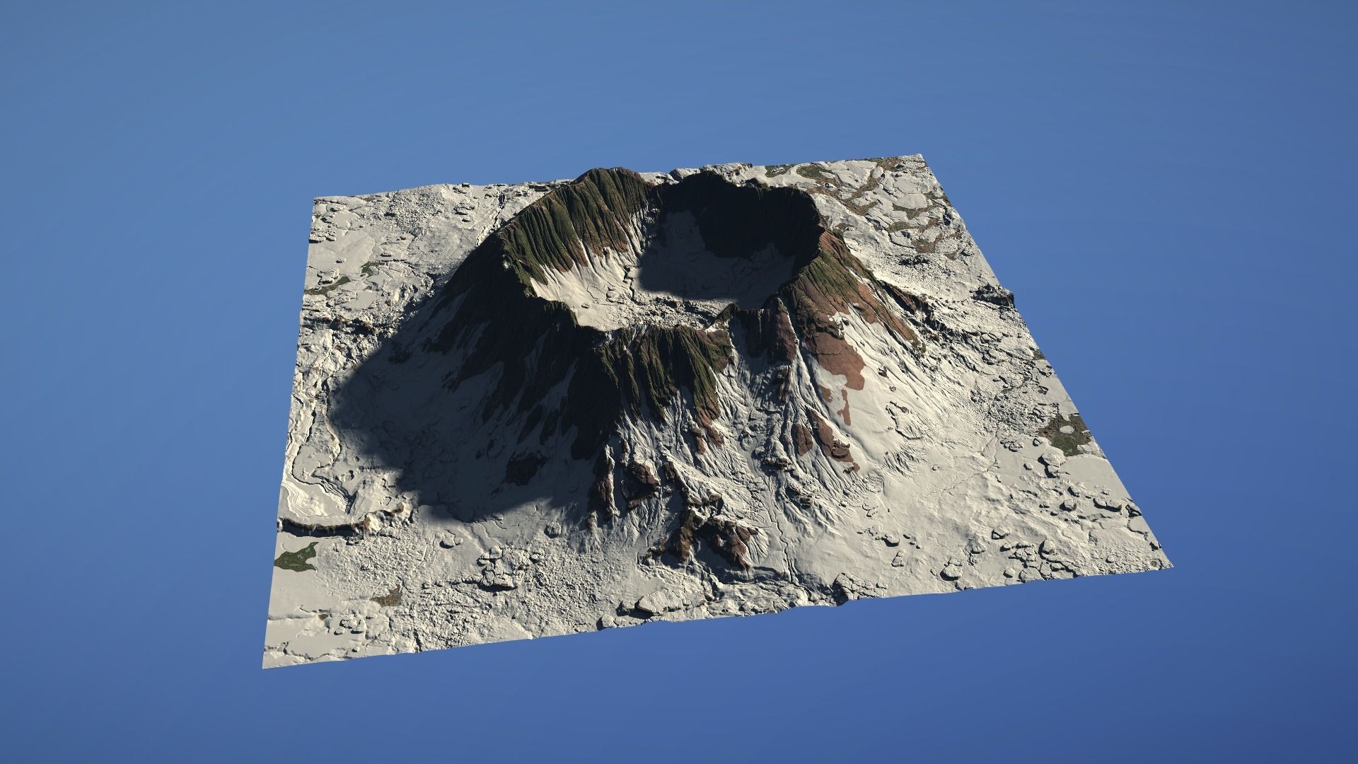Landscape Environment Volcano Snow 07 Low-poly 3D model_7