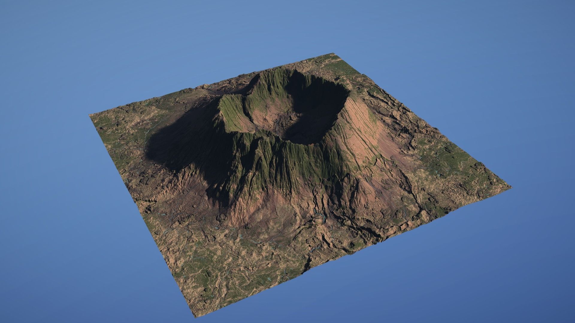 Landscape Environment Volcano Snow 07 Low-poly 3D model_16