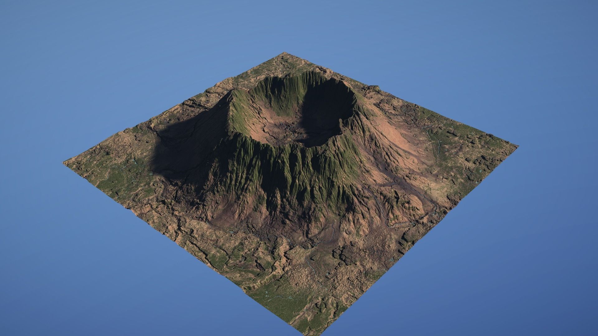 Landscape Environment Volcano Snow 07 Low-poly 3D model_4