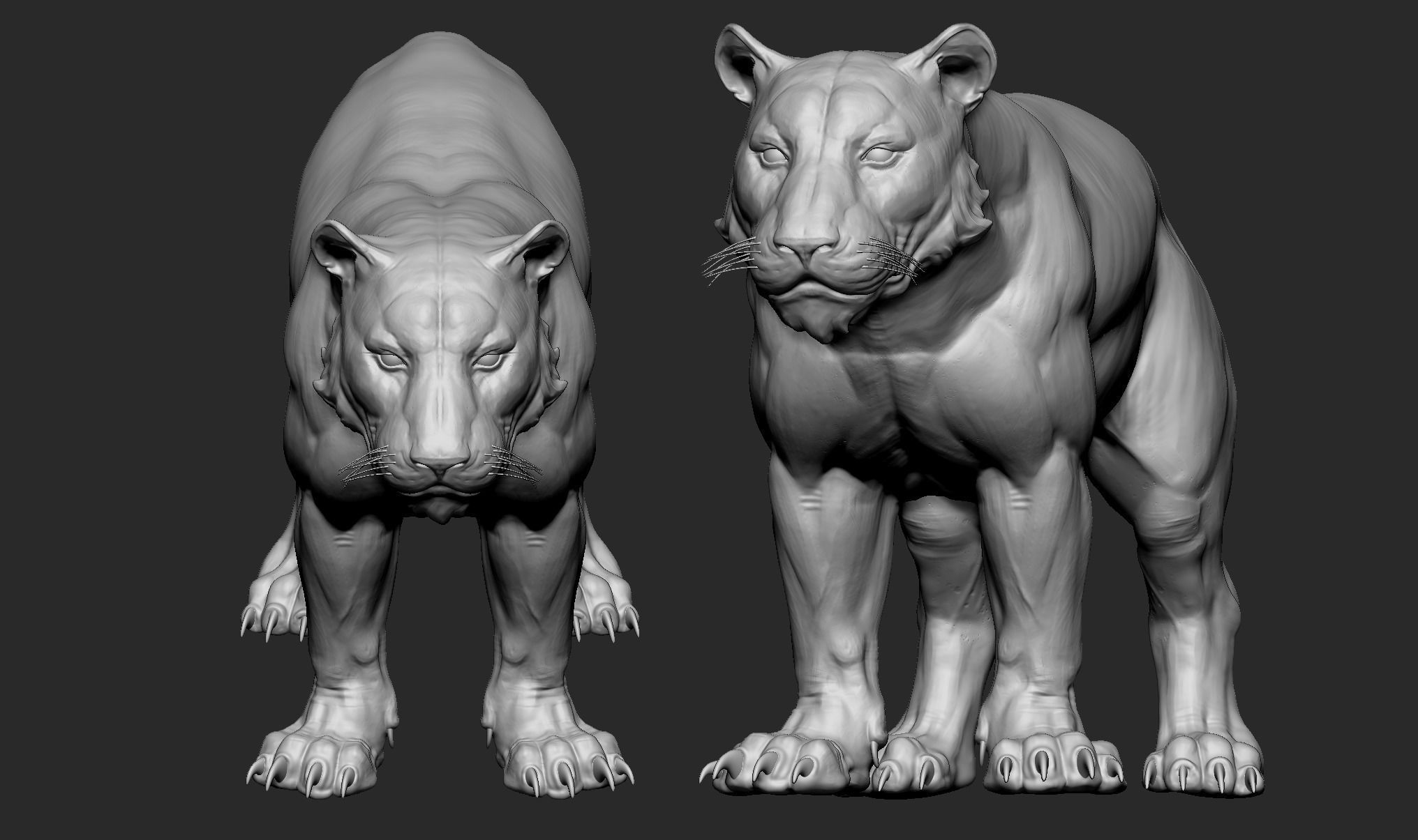 Stylized Tiger  3D model_1