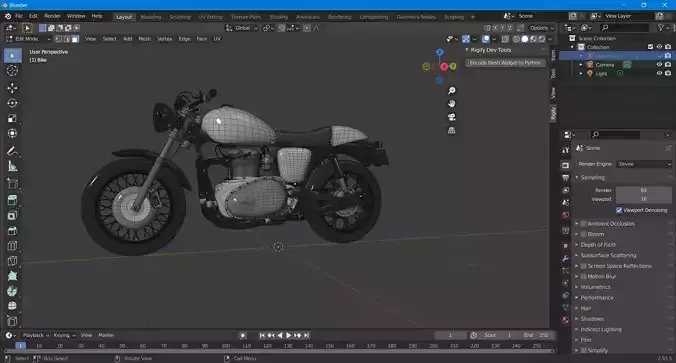 Classic Hybrid Motorcycle