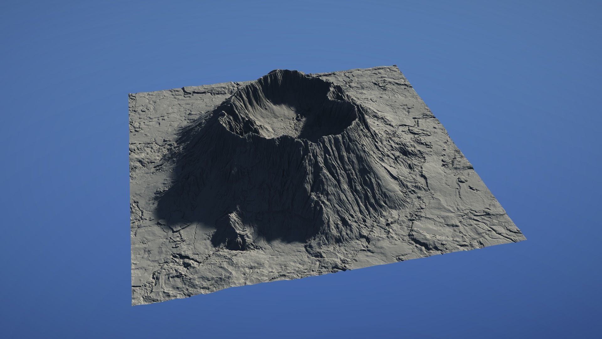Landscape Environment Volcano Snow 08 Low-poly 3D model_13