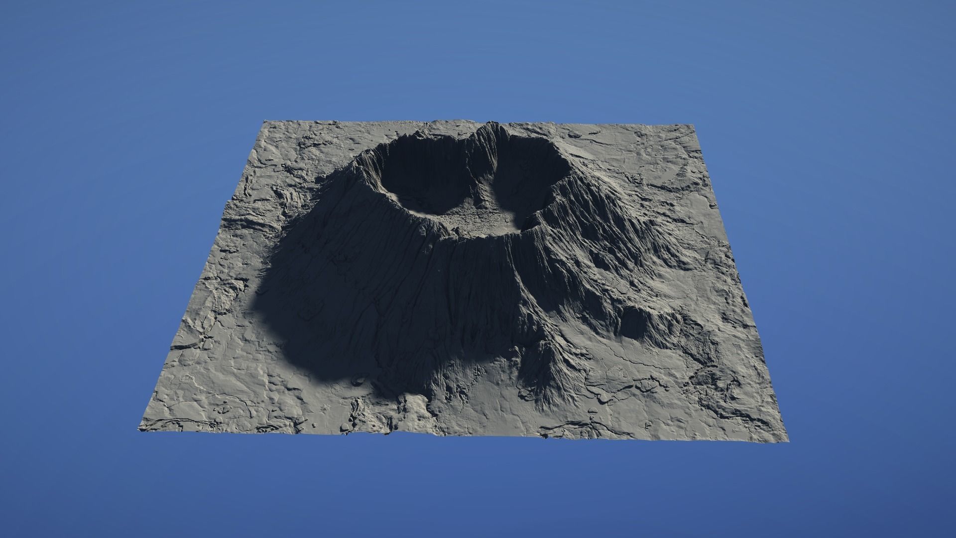 Landscape Environment Volcano Snow 08 Low-poly 3D model_3
