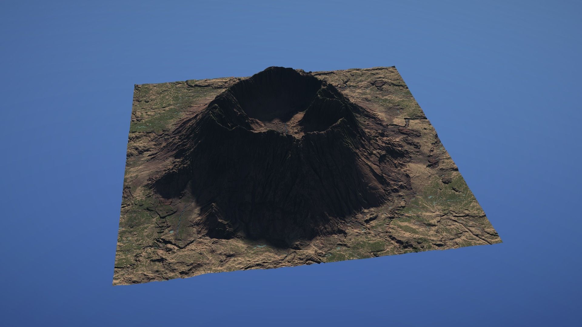 Landscape Environment Volcano Snow 08 Low-poly 3D model_6
