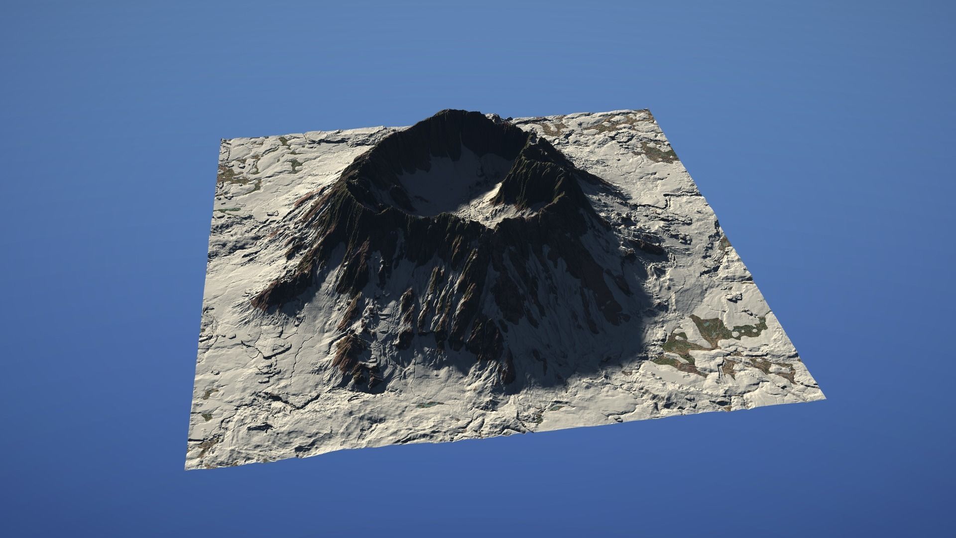 Landscape Environment Volcano Snow 08 Low-poly 3D model_7