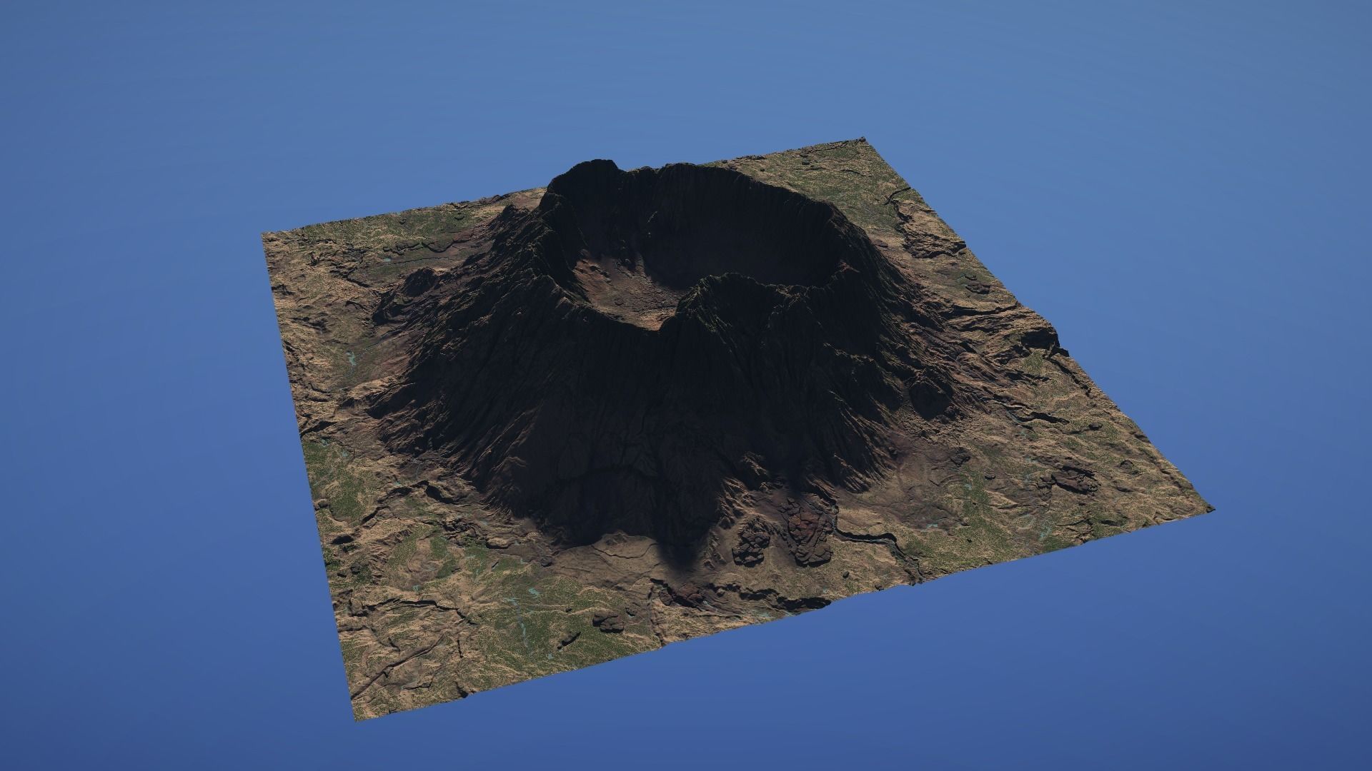 Landscape Environment Volcano Snow 08 Low-poly 3D model_11