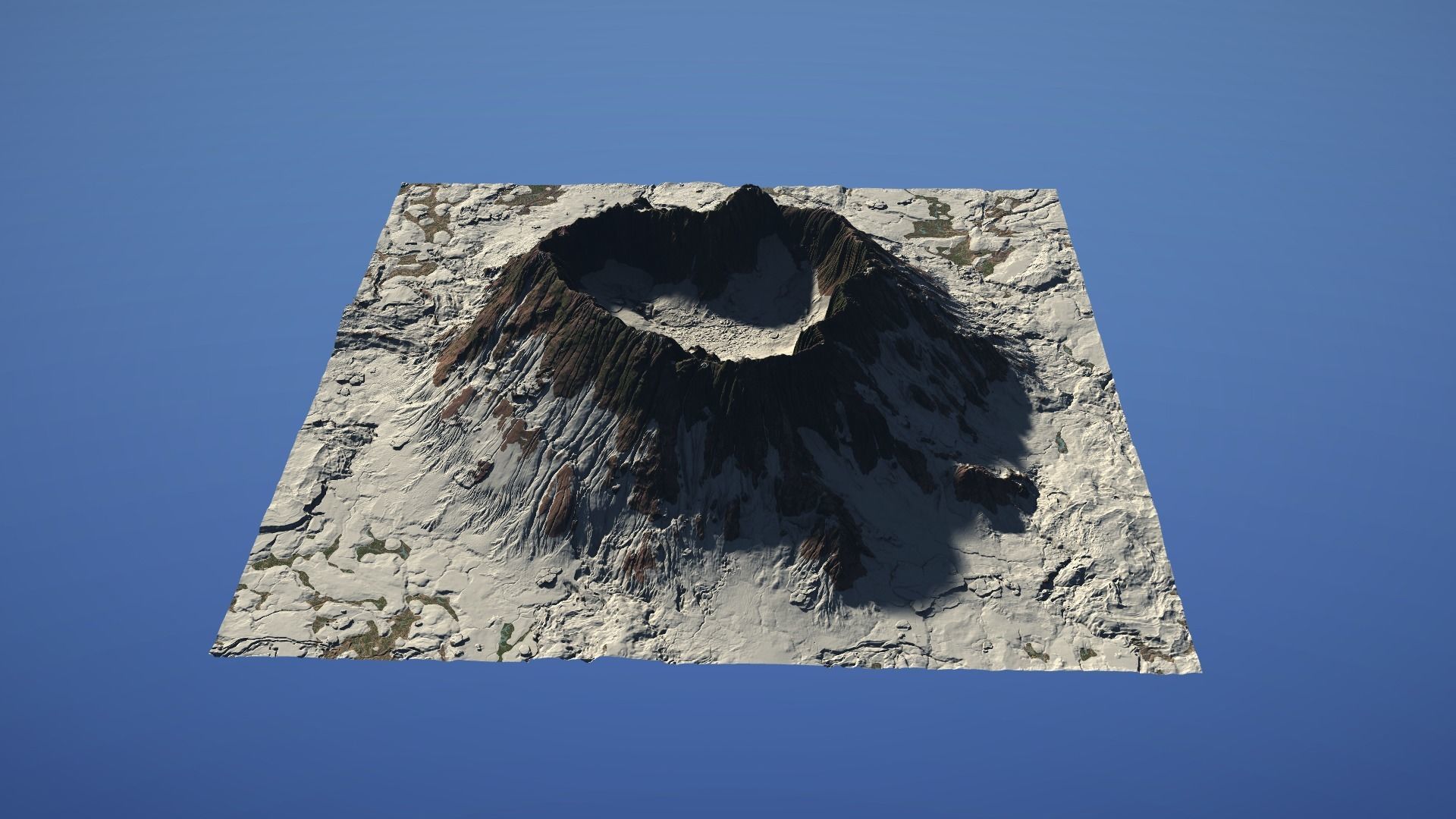 Landscape Environment Volcano Snow 08 Low-poly 3D model_25