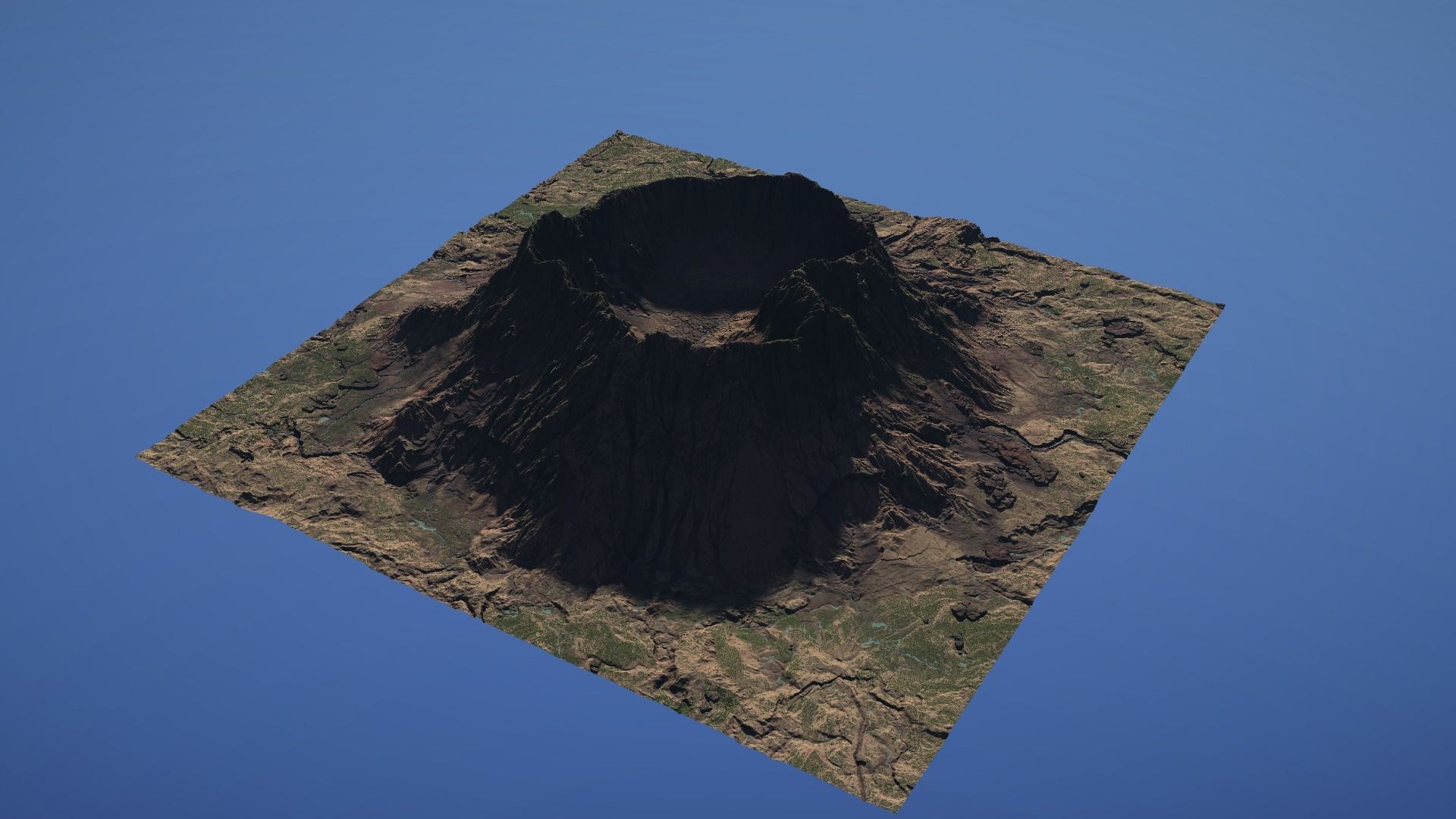 Landscape Environment Volcano Snow 08 Low-poly 3D model_9
