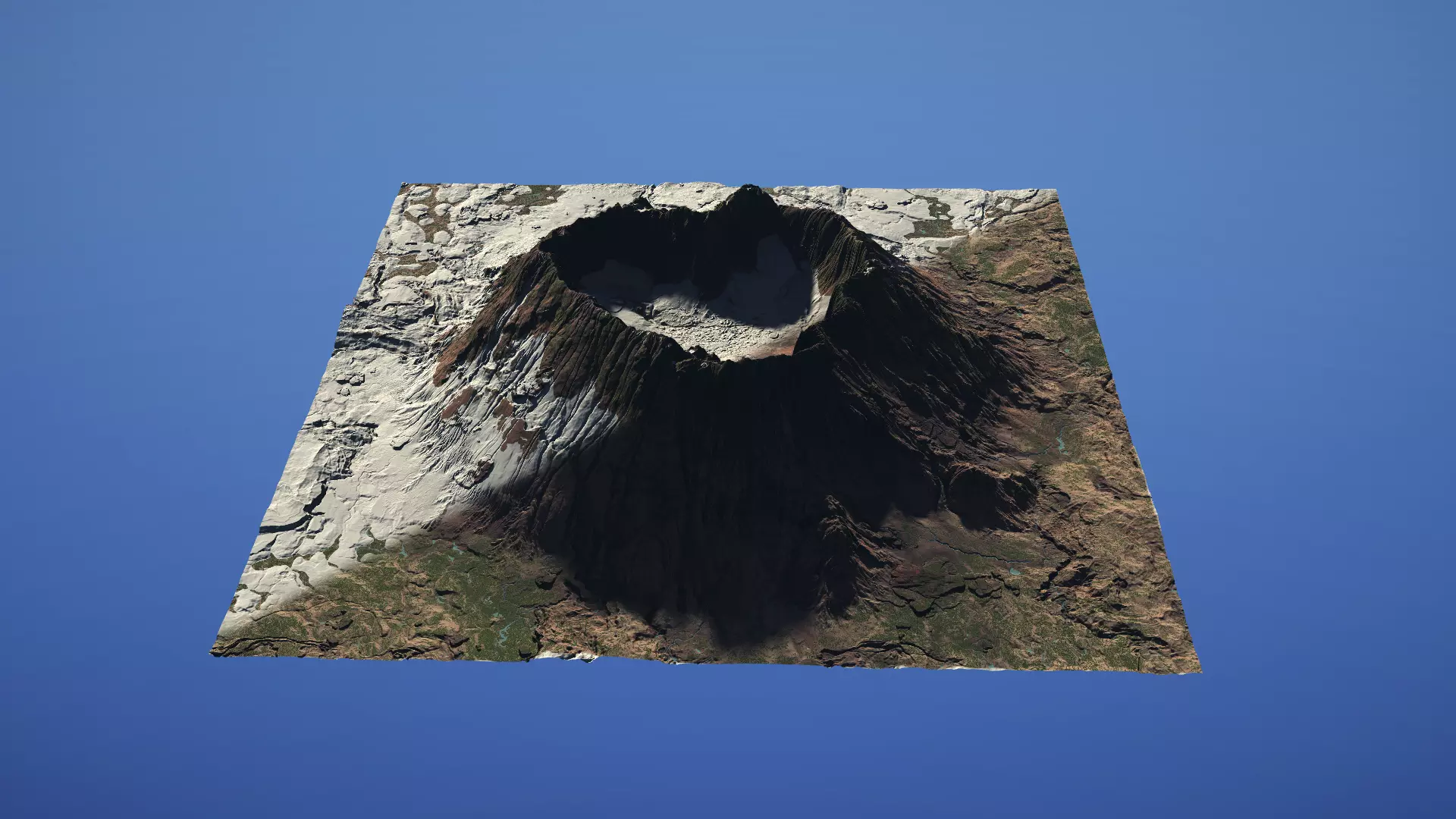 Landscape Environment Volcano Snow 08 Low-poly 3D model_0