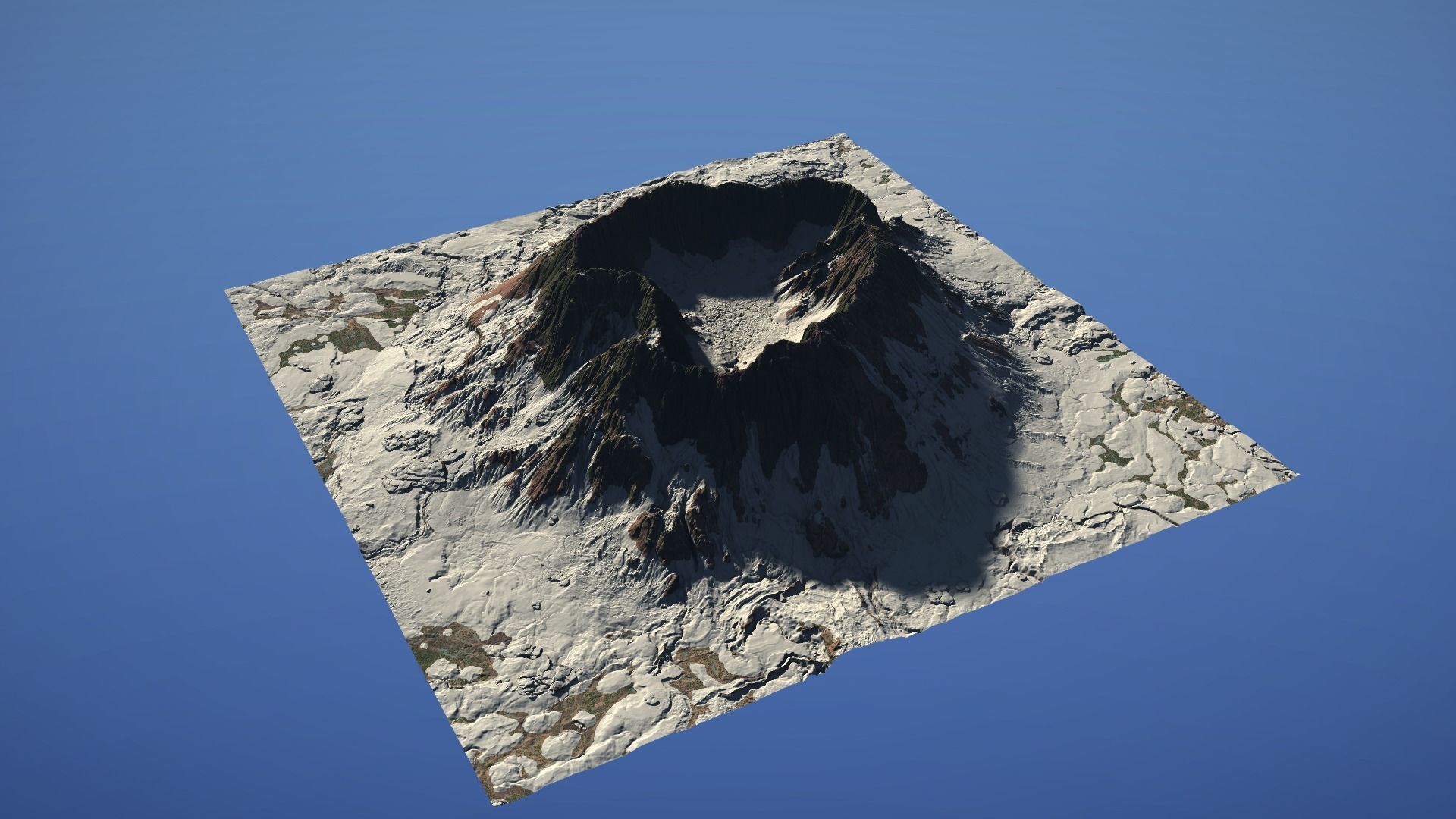 Landscape Environment Volcano Snow 08 Low-poly 3D model_17