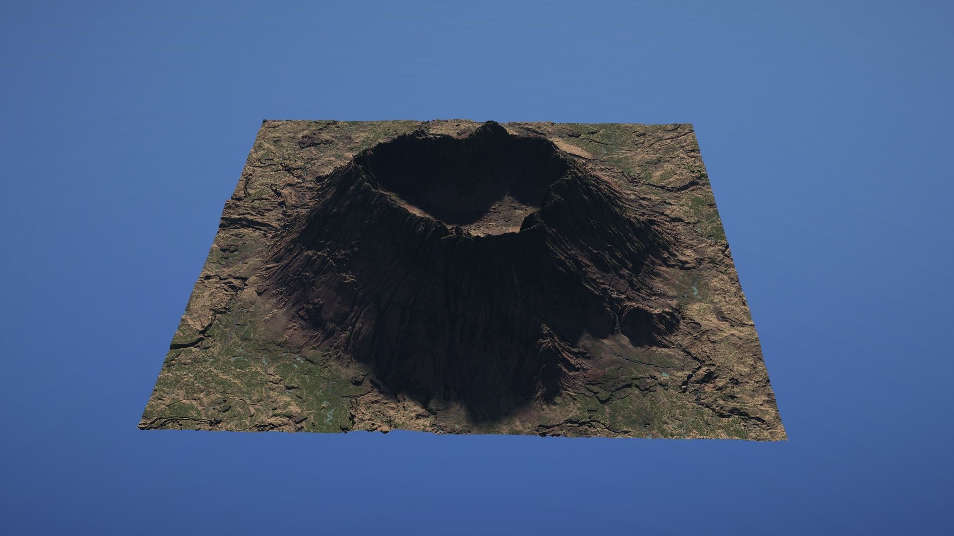 Landscape Environment Volcano Snow 08 Low-poly 3D model_1