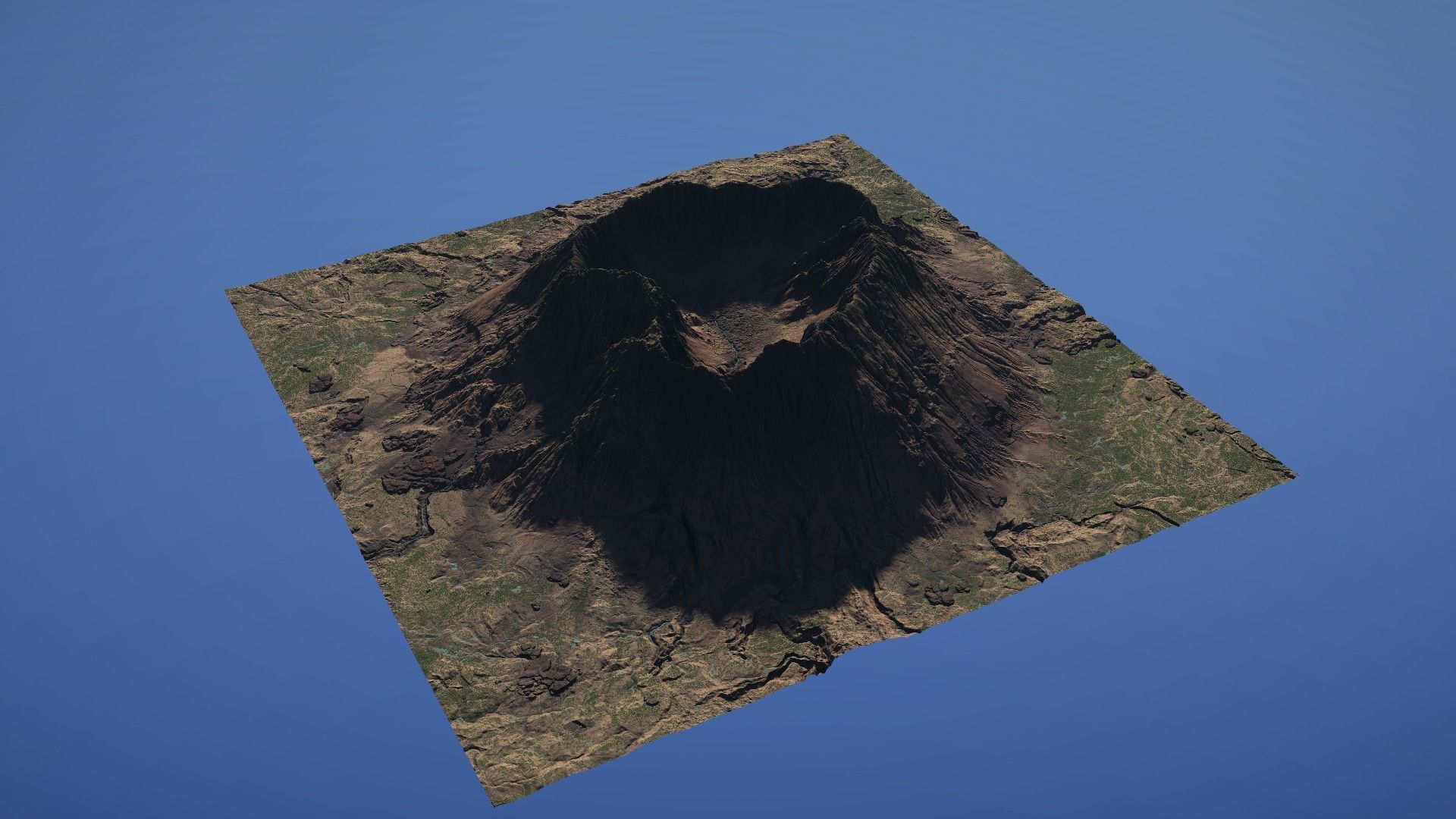 Landscape Environment Volcano Snow 08 Low-poly 3D model_16