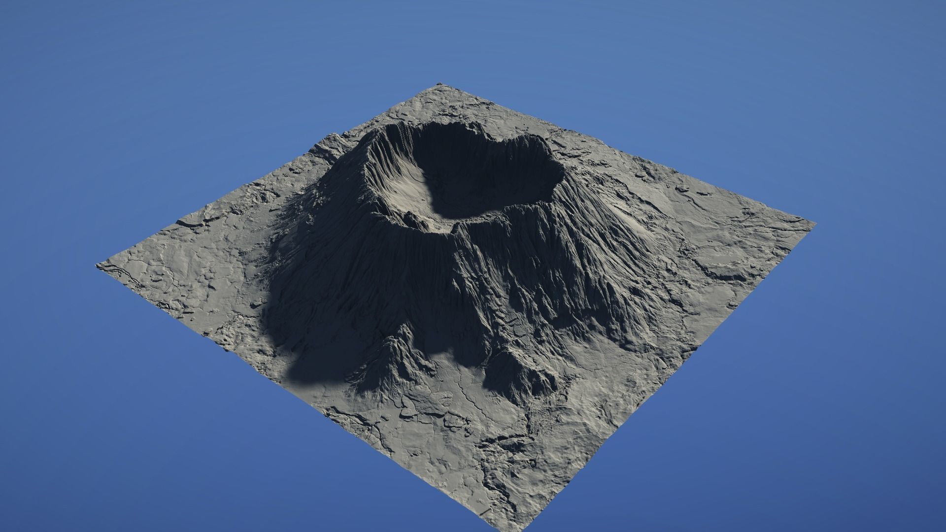 Landscape Environment Volcano Snow 08 Low-poly 3D model_8