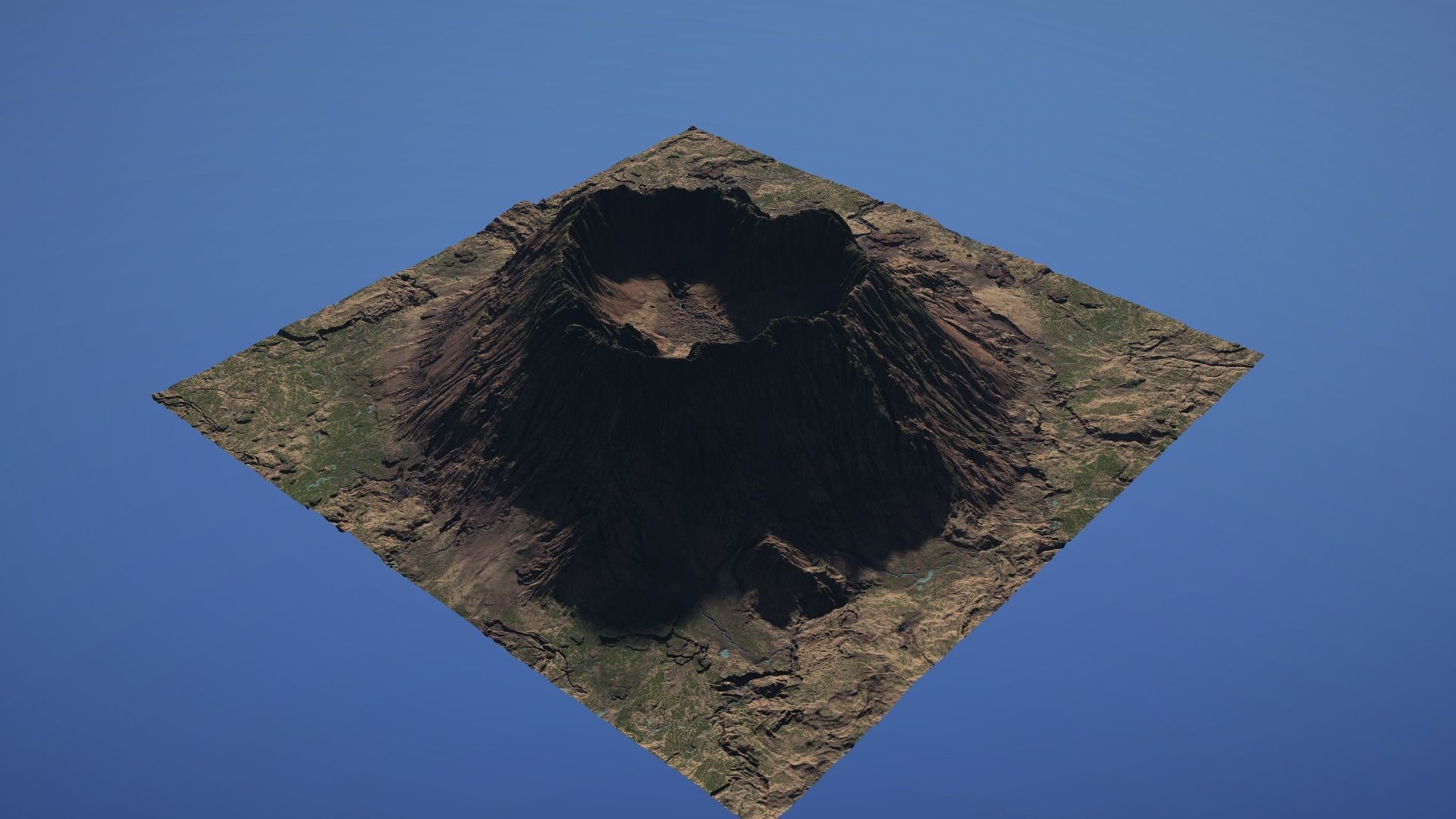 Landscape Environment Volcano Snow 08 Low-poly 3D model_4