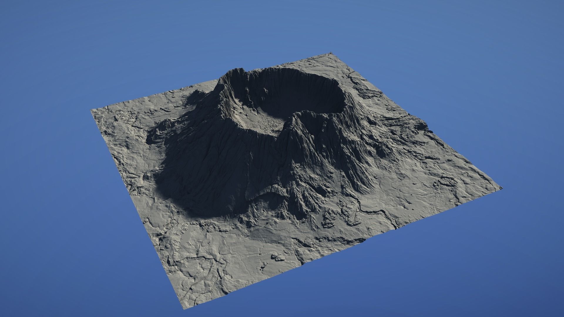Landscape Environment Volcano Snow 08 Low-poly 3D model_23