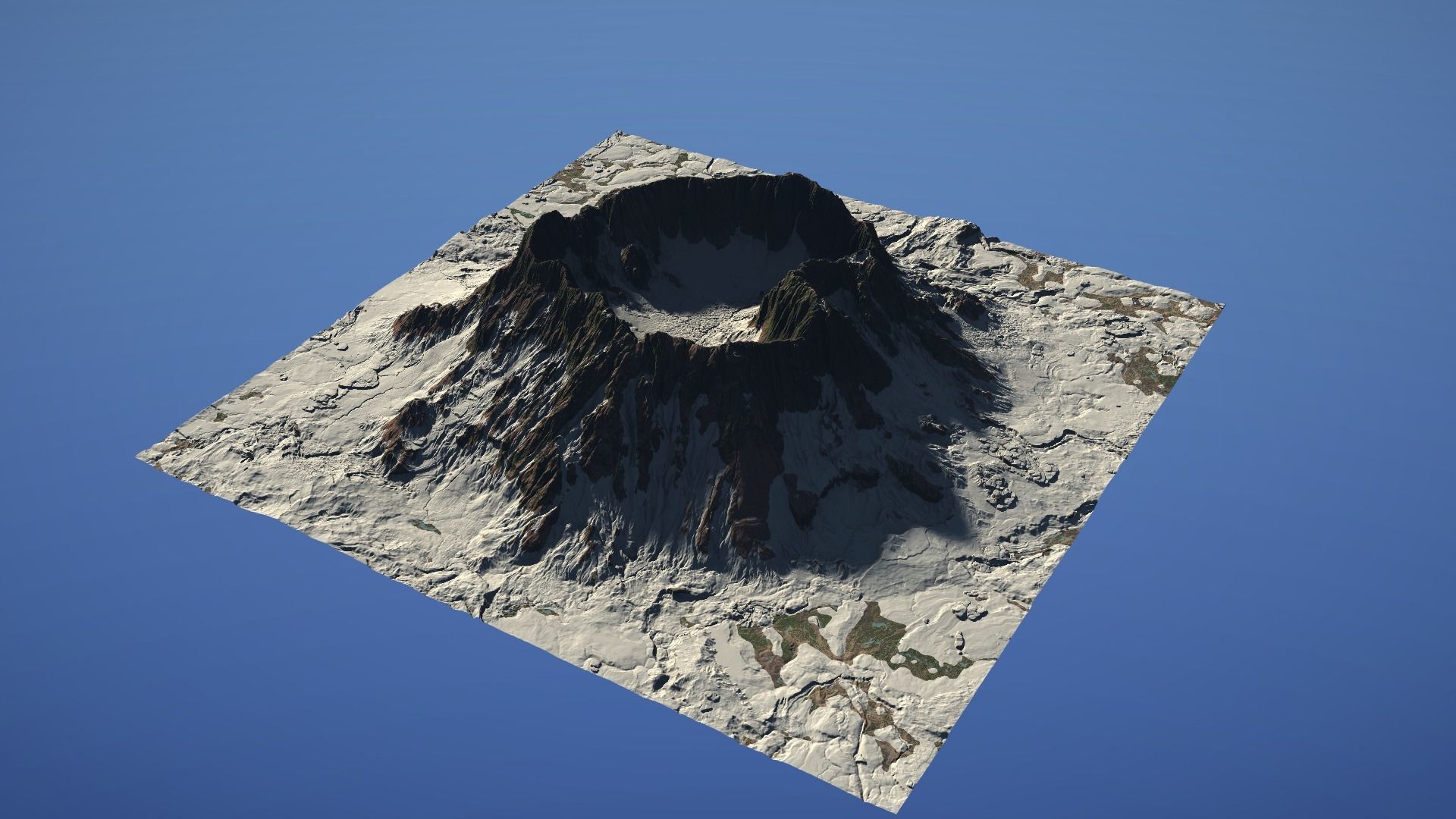 Landscape Environment Volcano Snow 08 Low-poly 3D model_10