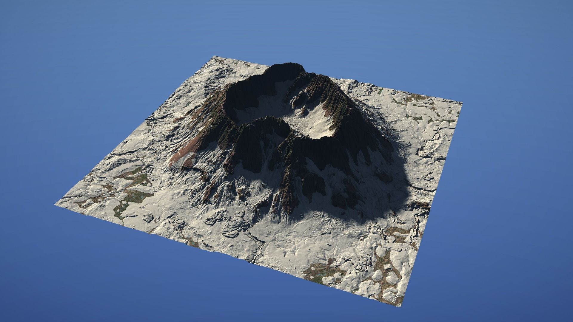 Landscape Environment Volcano Snow 08 Low-poly 3D model_15