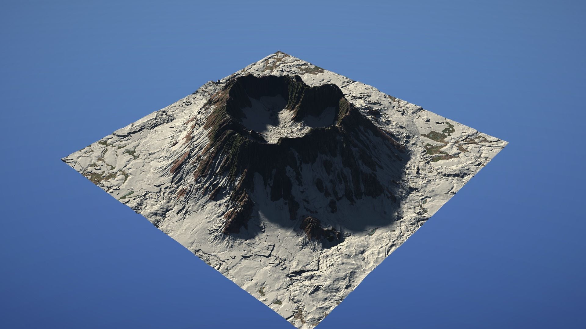 Landscape Environment Volcano Snow 08 Low-poly 3D model_5