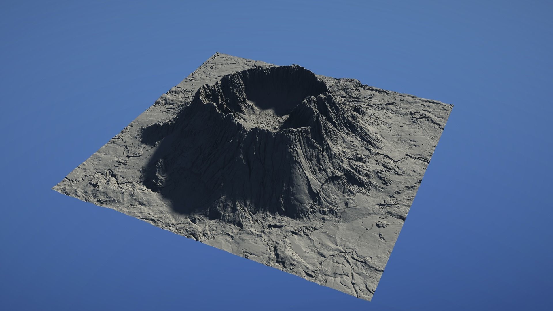 Landscape Environment Volcano Snow 08 Low-poly 3D model_18