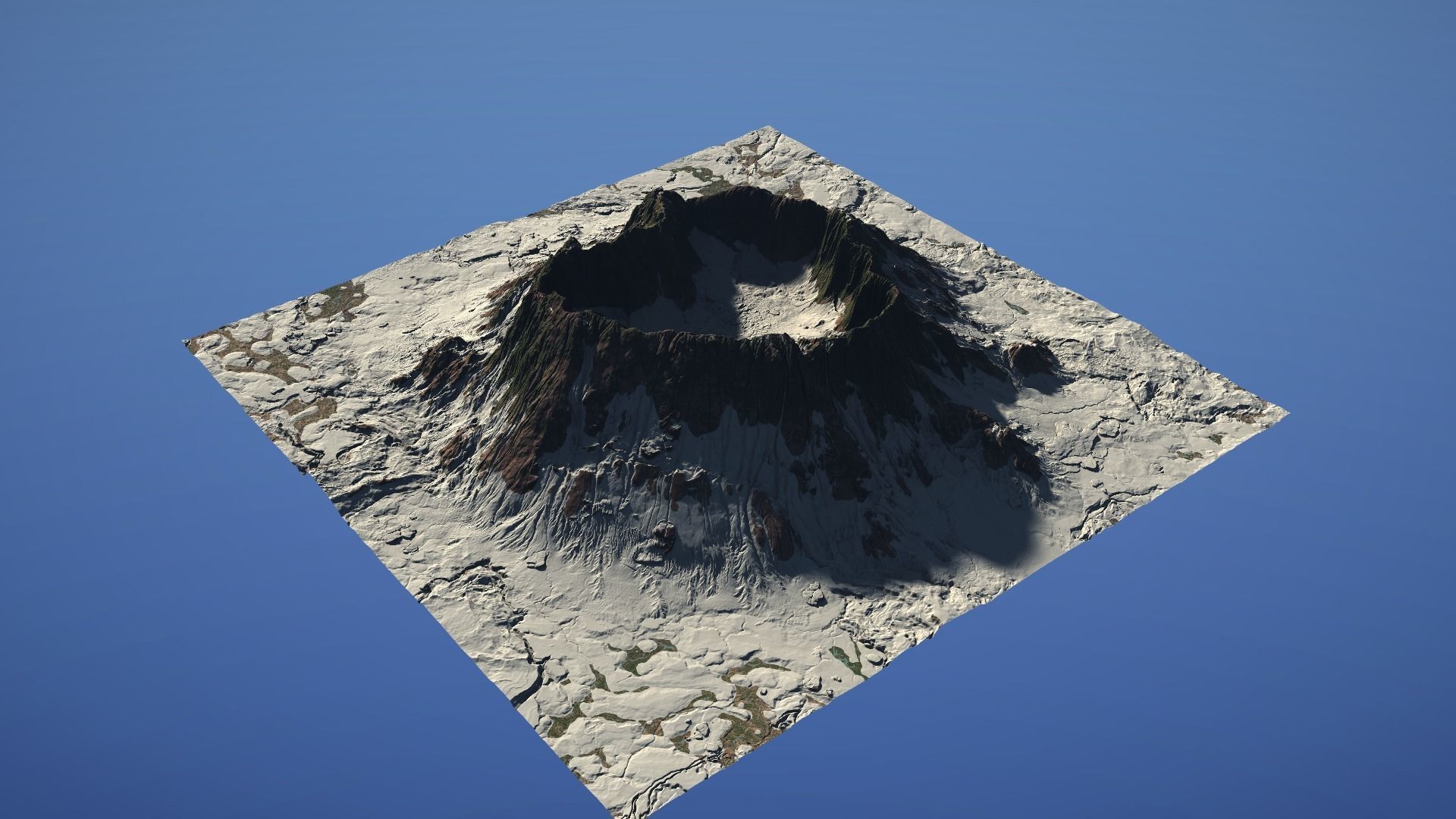 Landscape Environment Volcano Snow 08 Low-poly 3D model_22